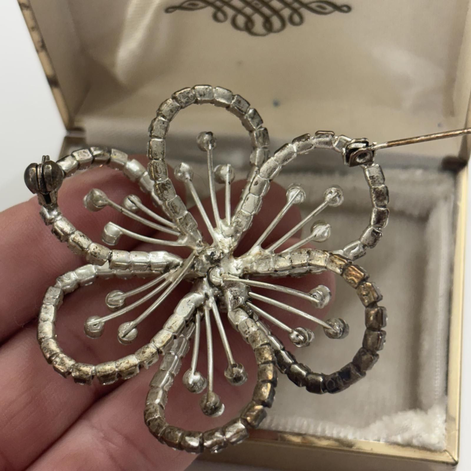 Other Vtg 60s Aurora Borealis rhinestone flower brooch Size ONE SIZE - 5 Thumbnail
