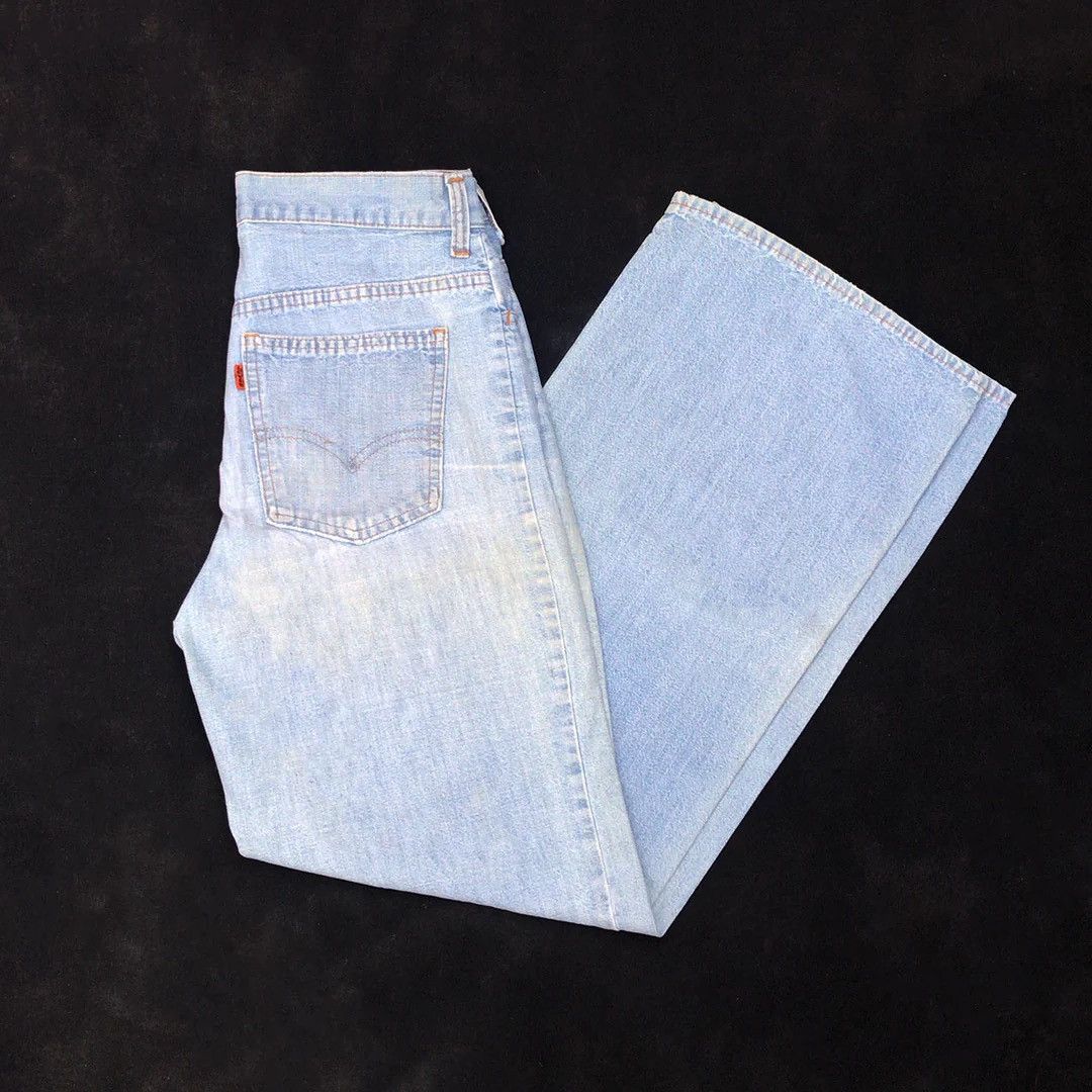 Levi's × Vintage Levi’s 1970’s Vintage W28 Vintage USA Denim Bell Bottoms Size 28" / US 6 / IT 42 - 2 Thumbnail