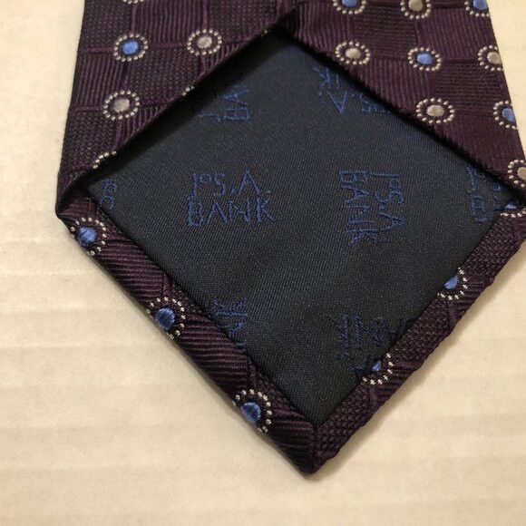 Jos. A. Bank Jos.a.bank men's new dark purple silk tie 3 1/2" X 61" Size ONE SIZE - 3 Thumbnail