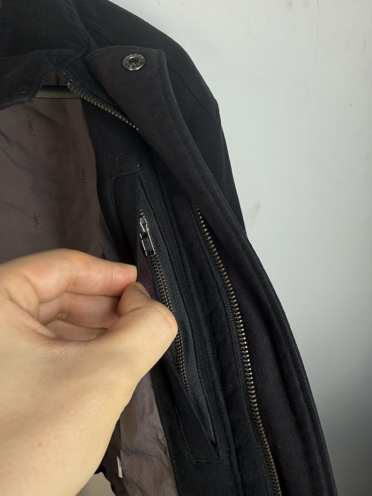 Yves Saint Laurent Black YSL Jacket Cotton Monogram Classic Bomber Zip Up Size US S / EU 44-46 / 1 - 13 Thumbnail
