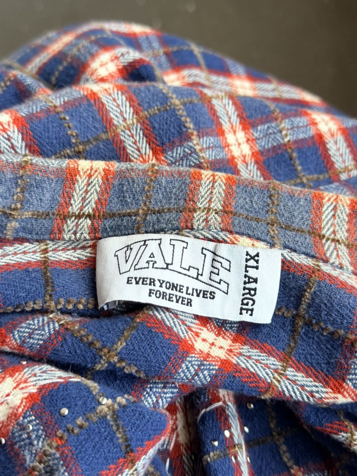 Vale Vale Plaid Spider Web Studded Flannel Size US XL / EU 56 / 4 - 3 Thumbnail