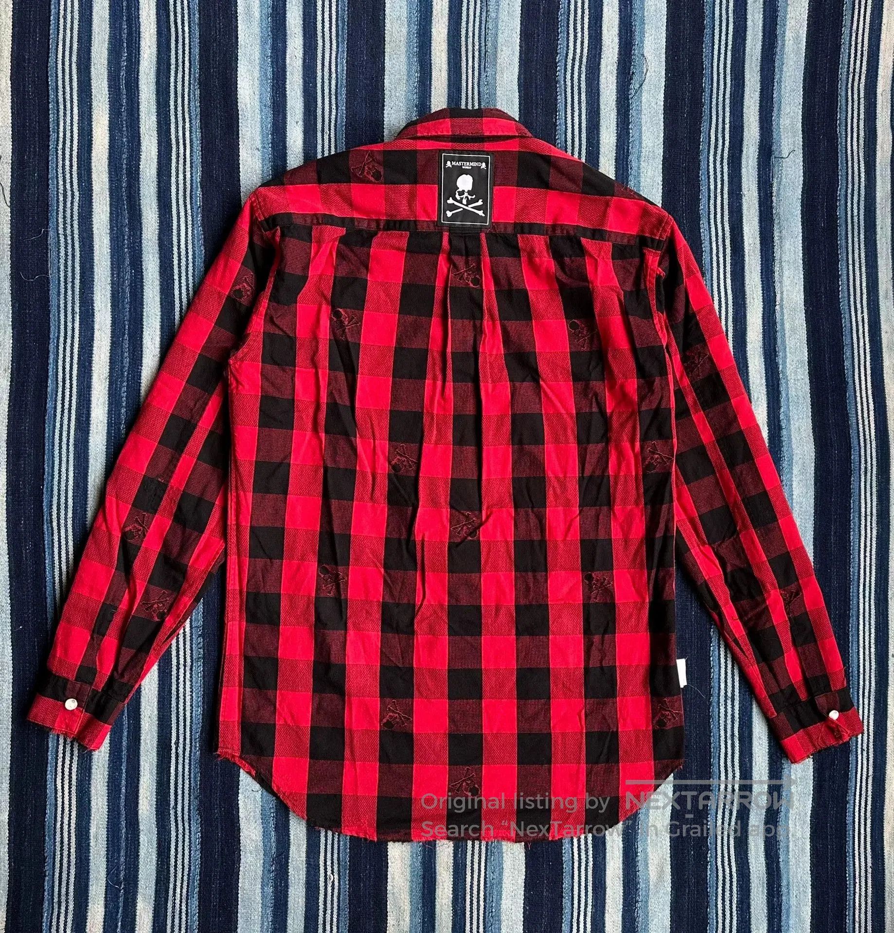Mastermind Japan Mastermind World Flannel Shirt with Skull Embroidery. Size US S / EU 44-46 / 1 - 7 Thumbnail