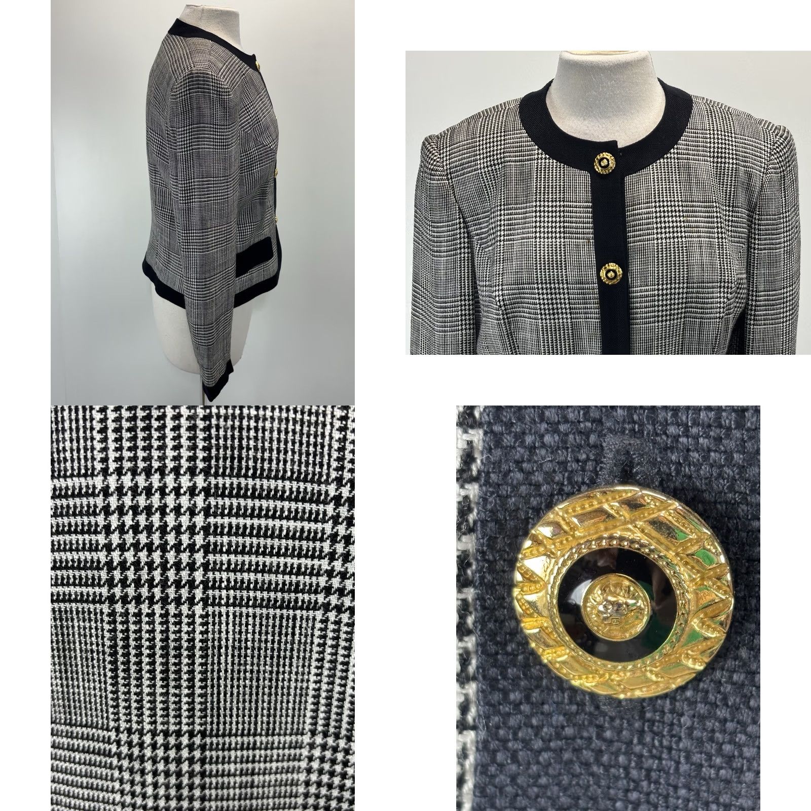 Talbots VINTAGE Talbots Dress Set Women’s 10 Black White Career Jacket Made USA 90s Dress Suit Secretary/Geek Size L / US 10 / IT 46 - 9 Thumbnail