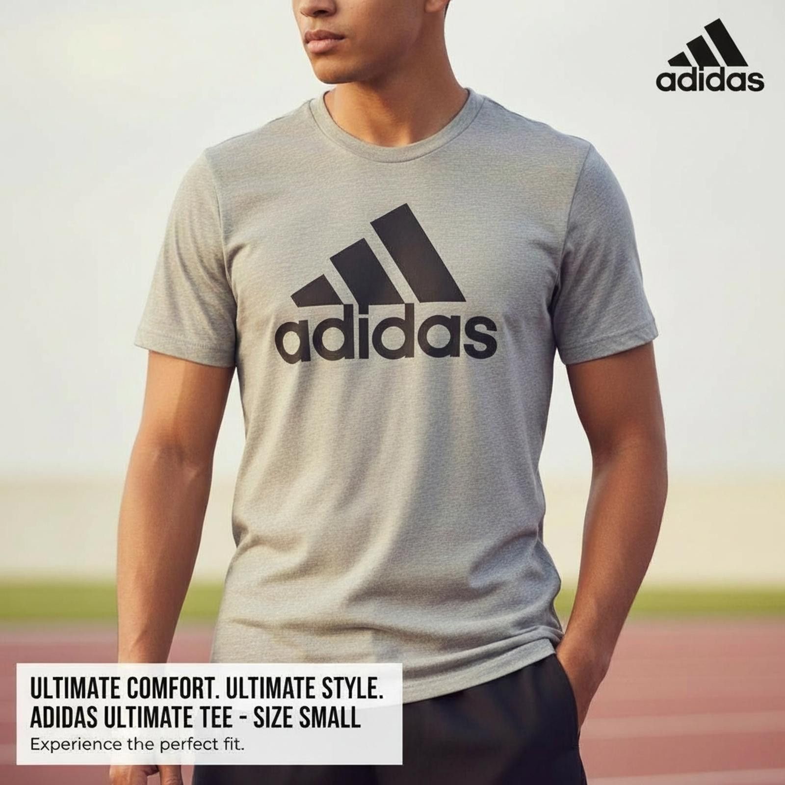 Adidas Adidas Ultimate Tee Men's T-Shirt Size Small Grey Size US S / EU 44-46 / 1 - 1 Thumbnail