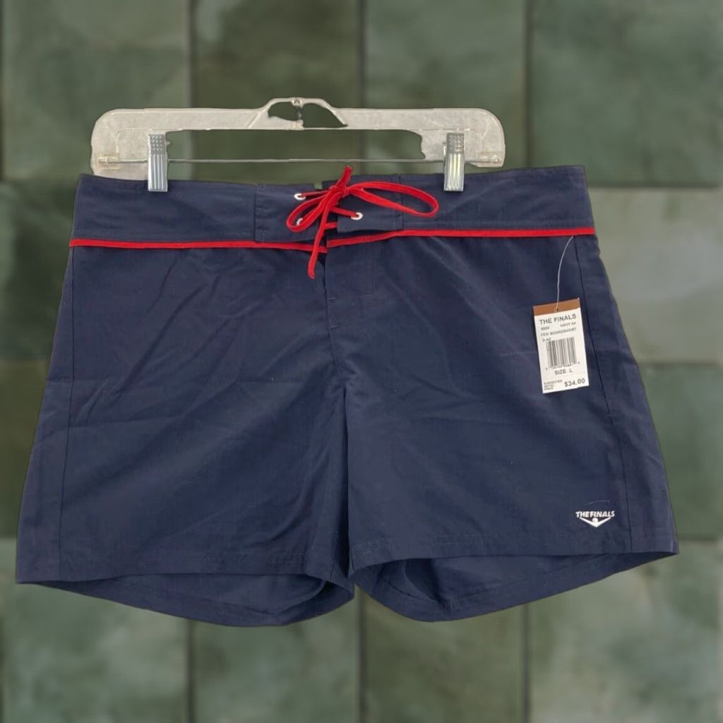 Vintage VINTAGE The Finals Boardshorts Womens Large Blue Swim Trunks Beach Classic Hipster Size ONE SIZE - 1 Thumbnail