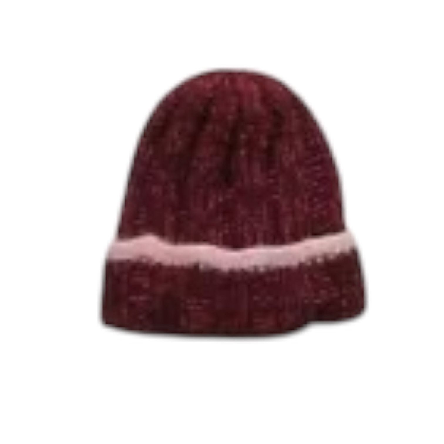 Old Navy Old Navy Women’s Dark Red and Pink Knitted Hat One Size Size ONE SIZE - 2 Thumbnail