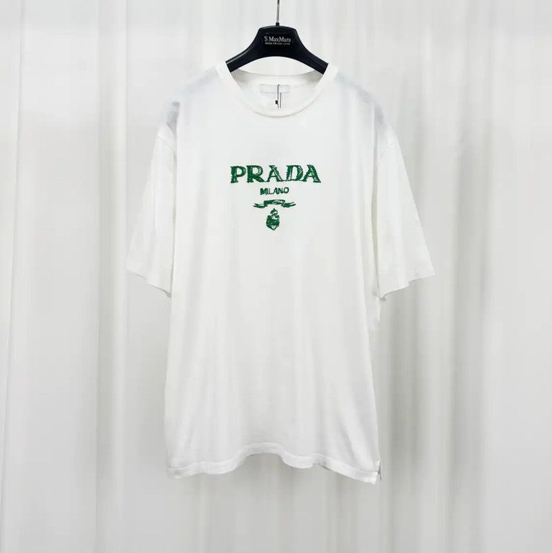 Prada Prada Summer Men's White Logo T-Shirt Size US XL / EU 56 / 4 - 1 Thumbnail