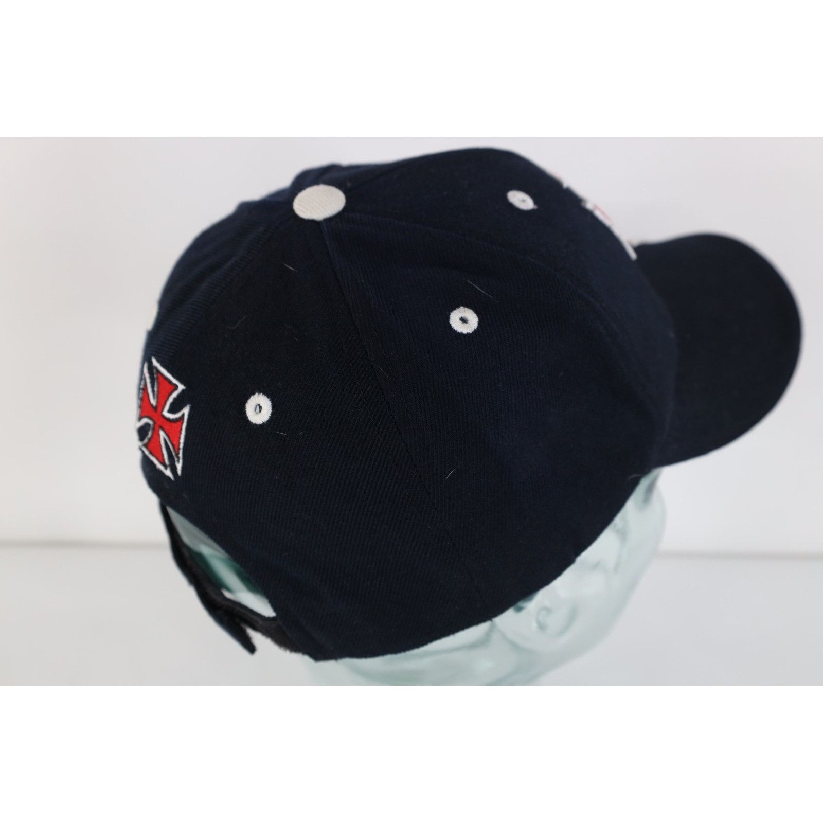 Vintage Vintage 90s Y2K Streetwear Iron Cross Motorcycle Hat Cap Size ONE SIZE - 6 Thumbnail