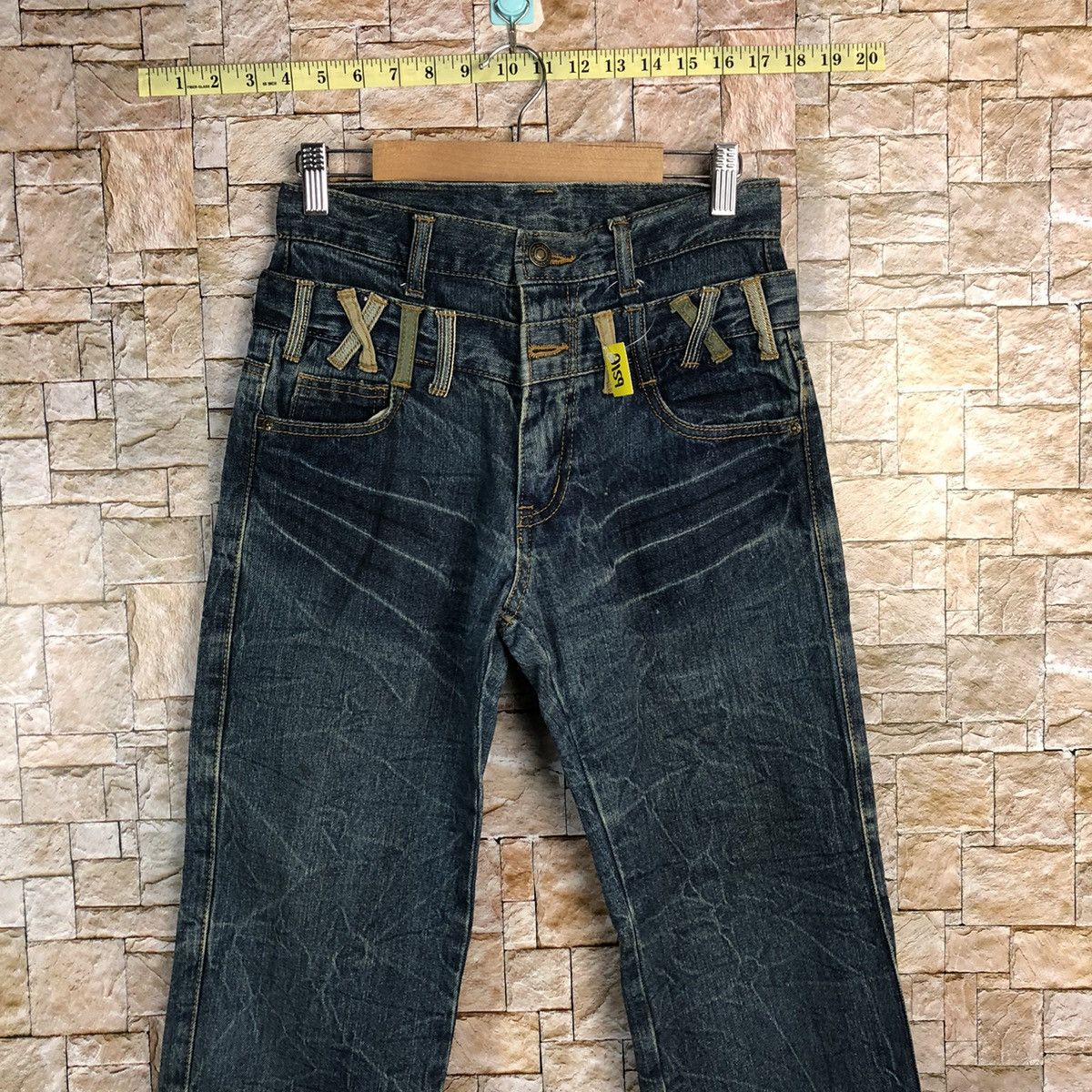 Japanese Brand Le John Blue Double Waist Denim Pants #A159 Size US 26 / EU 42 - 2 Thumbnail