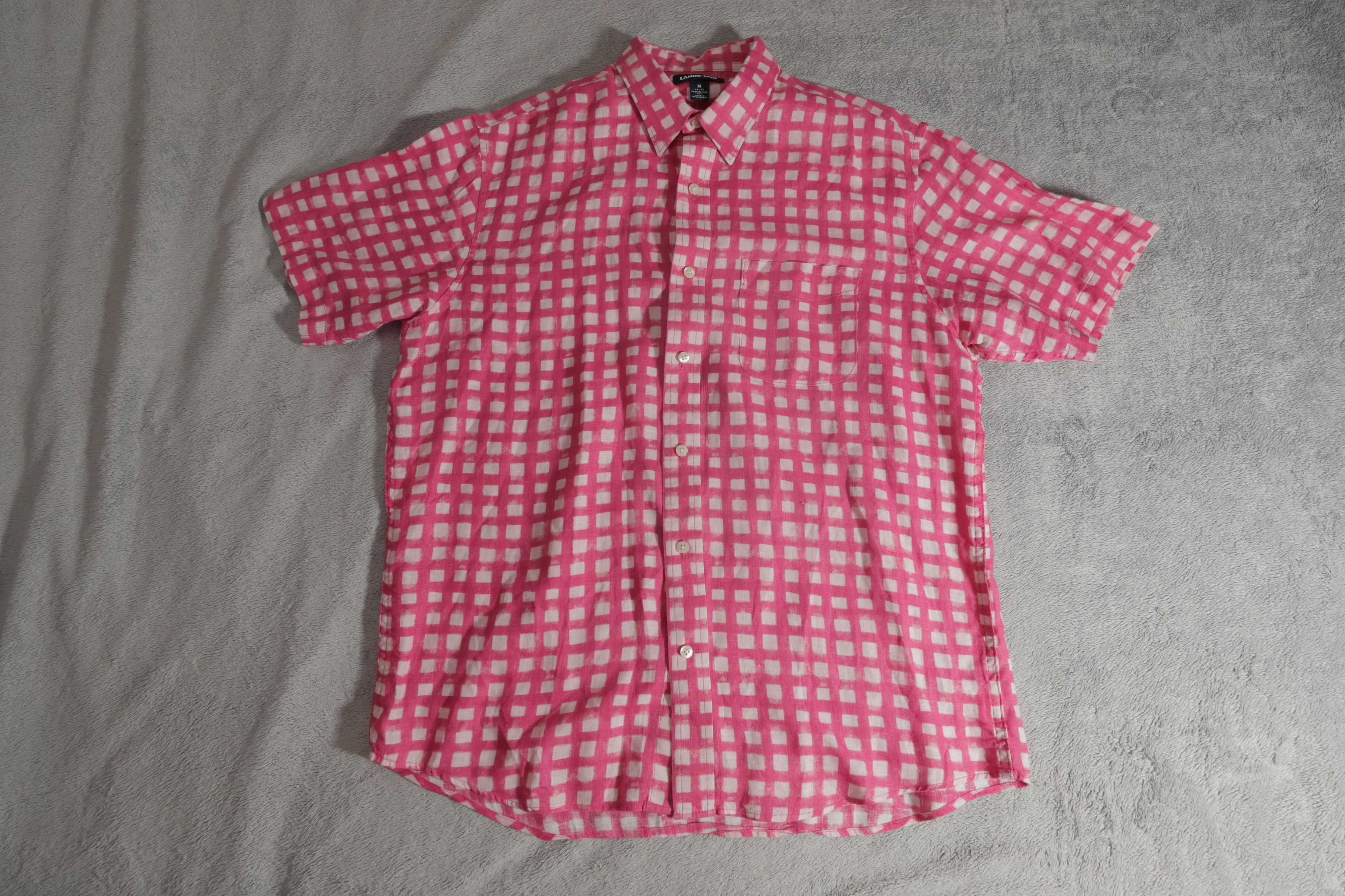 Lands' End Lands End Pink Checkered Vintage Button Down (M) Size US M / EU 48-50 / 2 - 3 Thumbnail