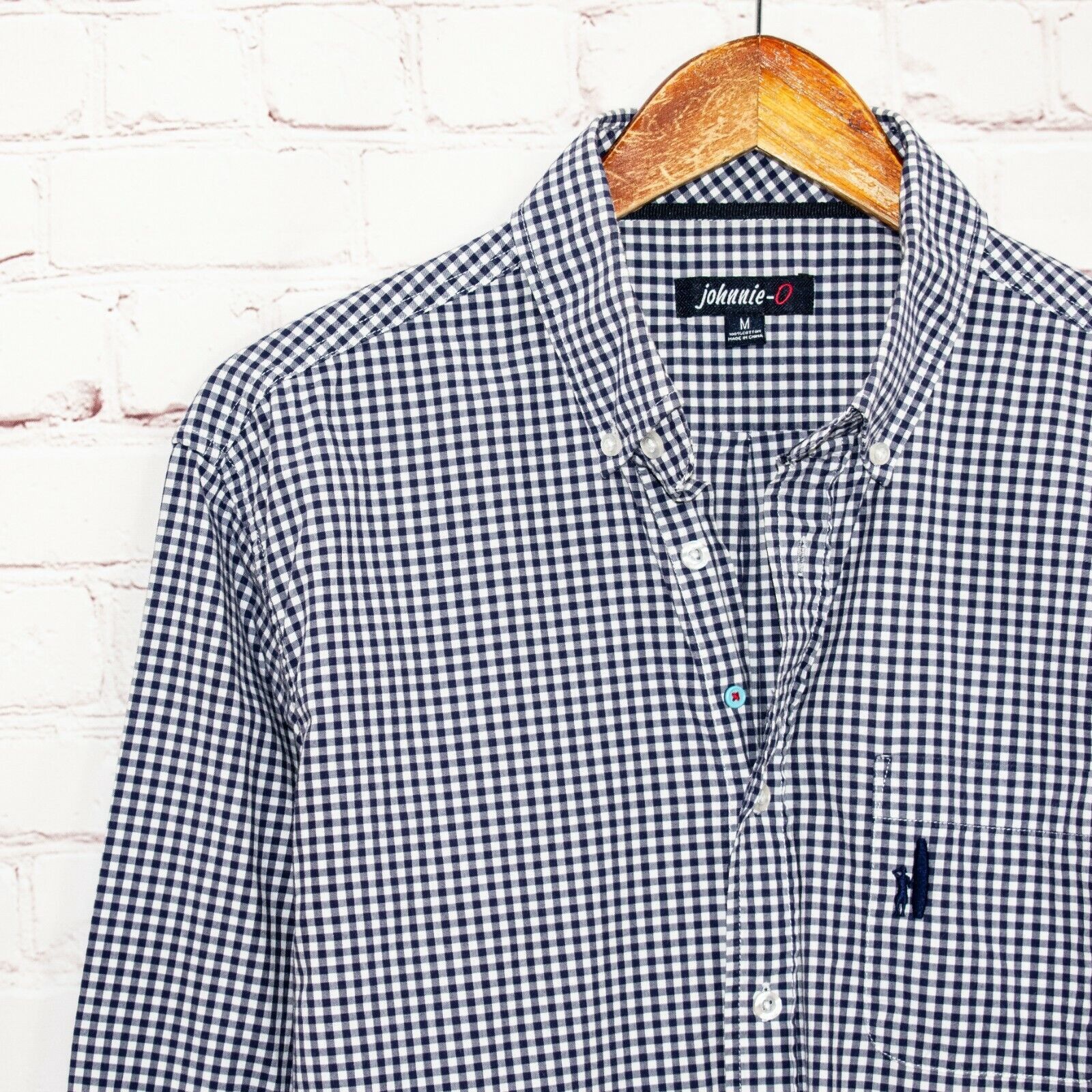 johnnie-O Johnnie-O Button Down Shirt Blue Gingham Check Cotton Size US M / EU 48-50 / 2 - 7 Thumbnail