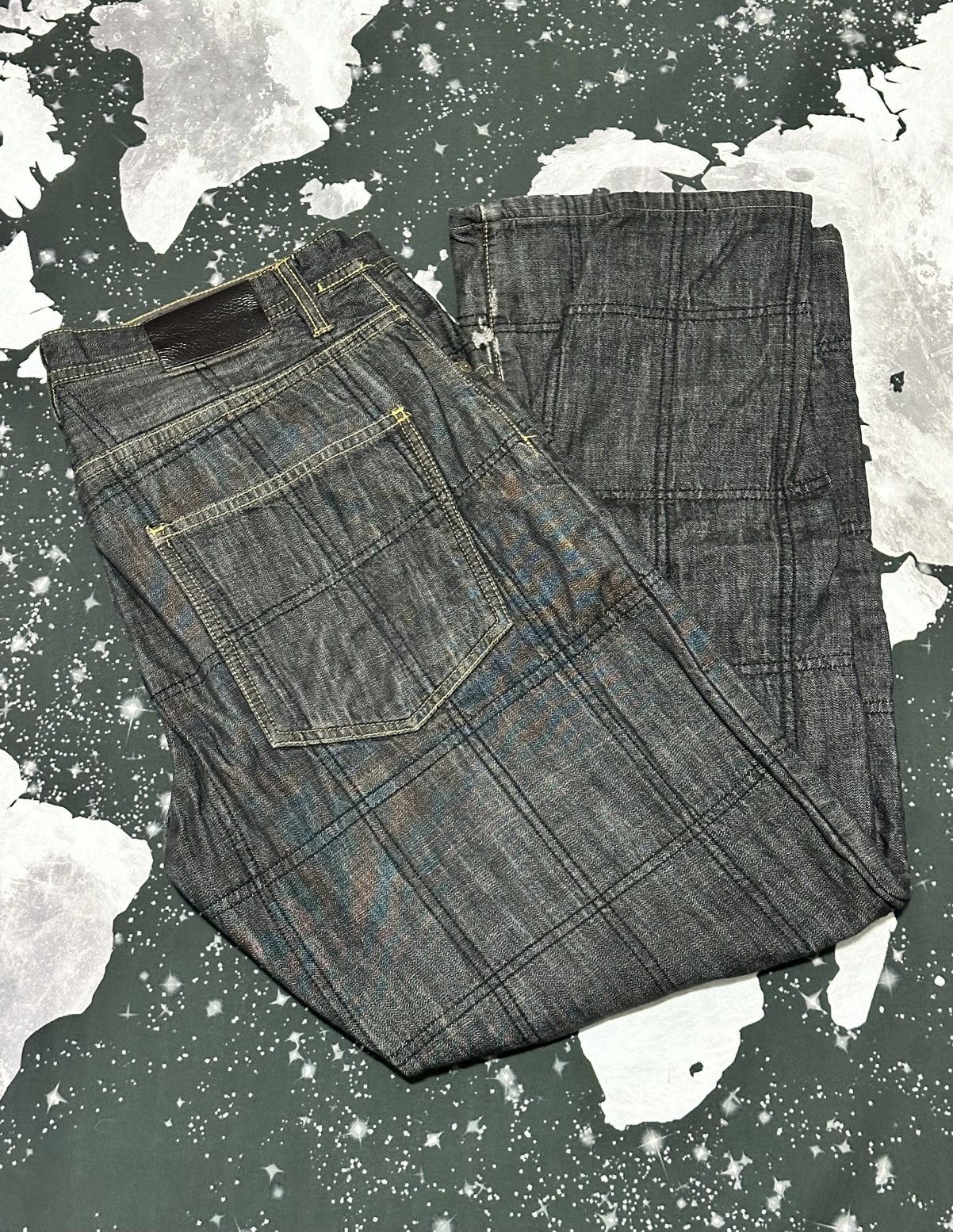 Sean John Sean John Mens Square Quilted Pattern Jeans Size US 32 / EU 48 - 3 Thumbnail