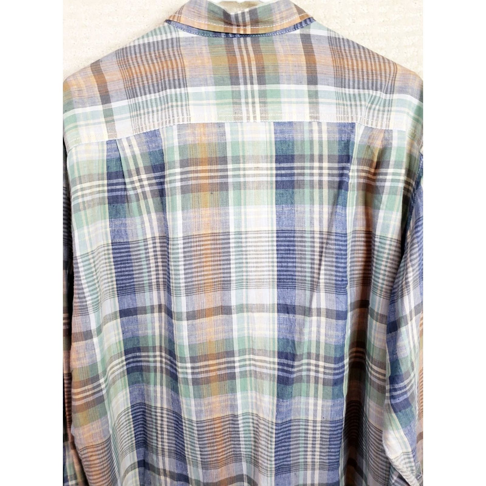 Tommy Bahama Tommy Bahama Shirt XL Colorful Plaid 100% Linen Long Sleeve Button-Up Men Size US XL / EU 56 / 4 - 7 Thumbnail