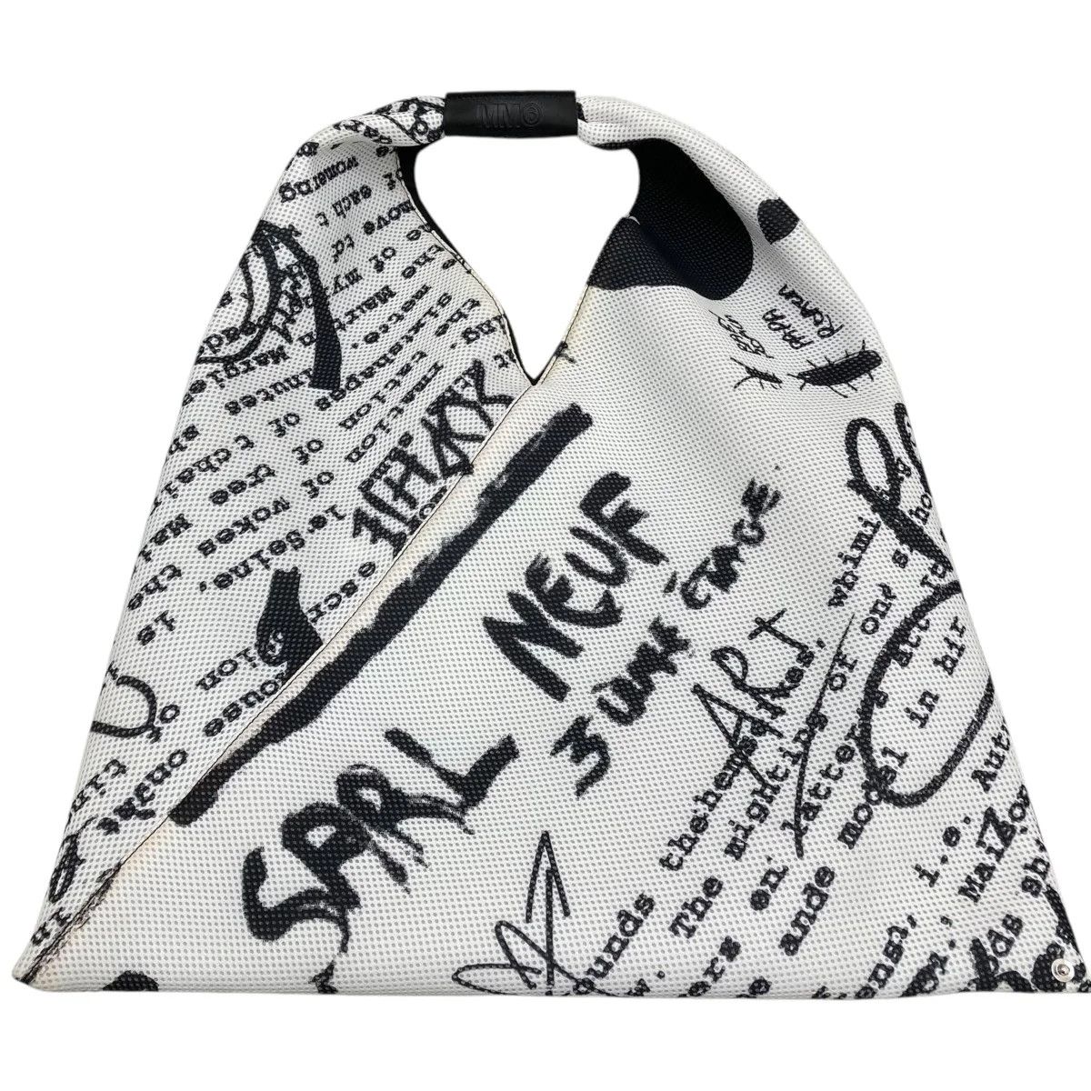 Maison Margiela Allover Typewriter Logo Tote Bag in White, Women's