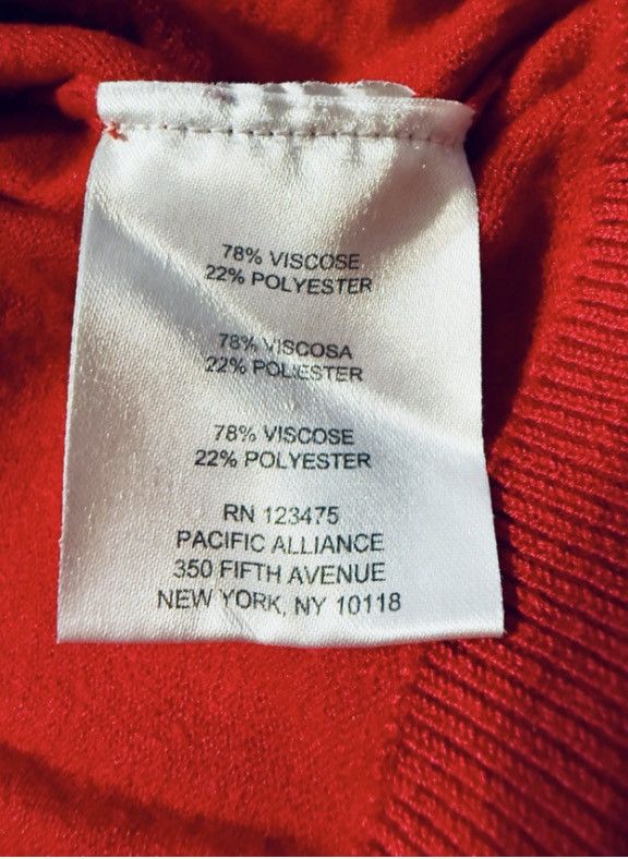 Ellen Tracy Ellen Tracy Red Knit Top 3/4 Sleeve with Bead Detail Size 2X Size XXL / US 16-18 / IT 52-54 - 4 Thumbnail