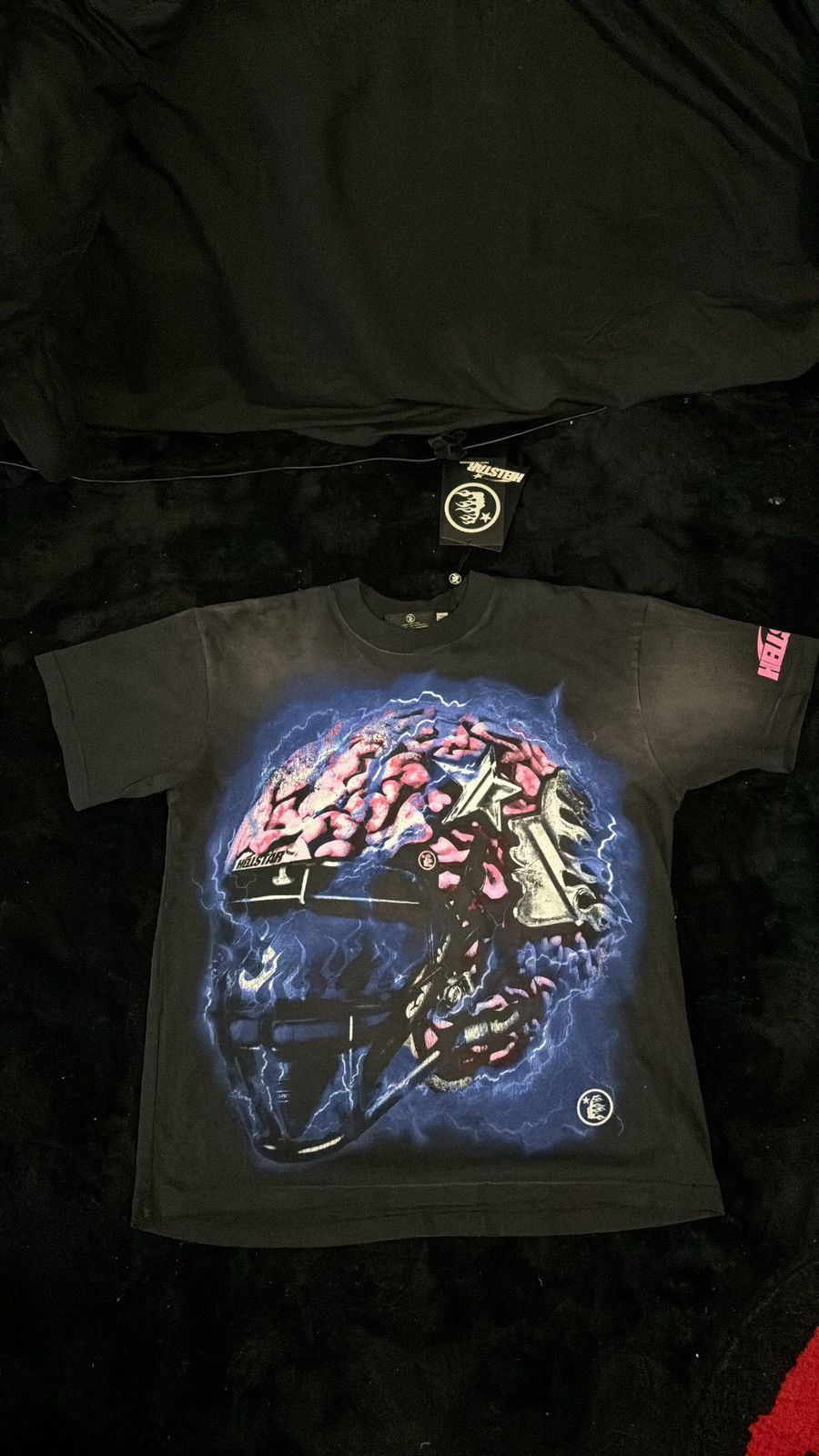 image of Hellstar Studios “Powdered By The Star” Tee Black, Men's (Size Medium)