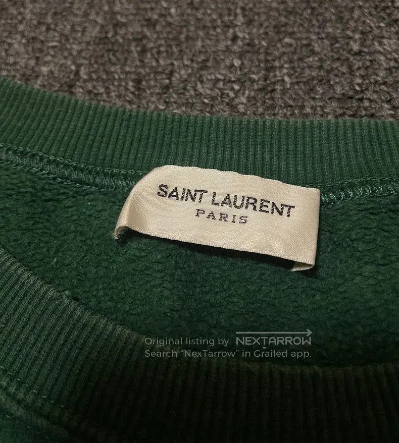 Saint Laurent Paris Saint Laurent Paris Washed green hoodie. Size US M / EU 48-50 / 2 - 3 Thumbnail