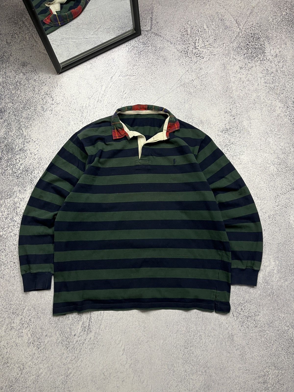 Polo Ralph Lauren Vintage Polo Ralph Lauren Striped Rugby Shirt Size US L / EU 52-54 / 3 - 1 Thumbnail