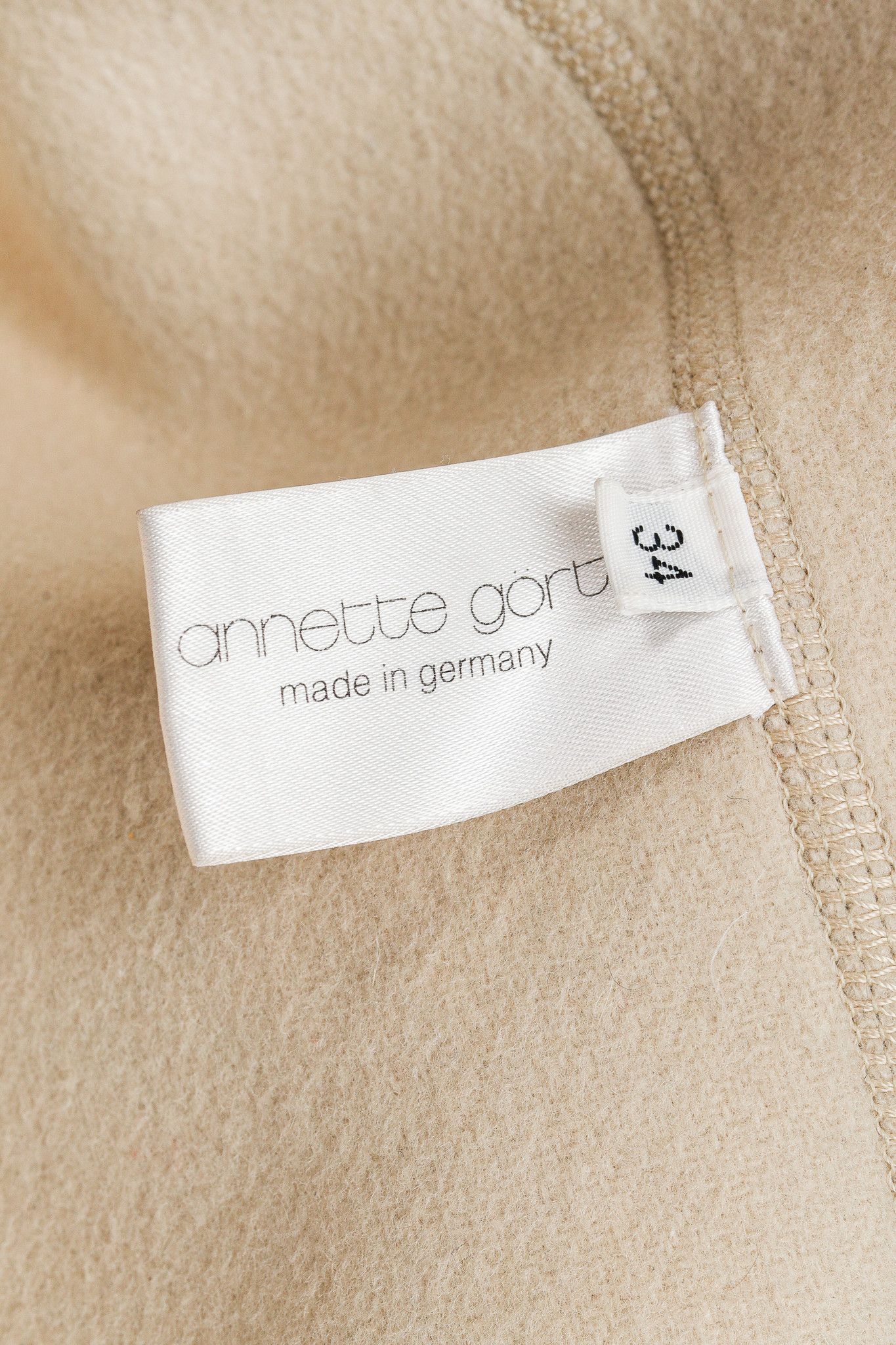 Annette Gortz Annette Gortz Ena Beige Wool-Felt Cowl-Neck Snap Jacket Size S / US 4 / IT 40 - 8 Thumbnail