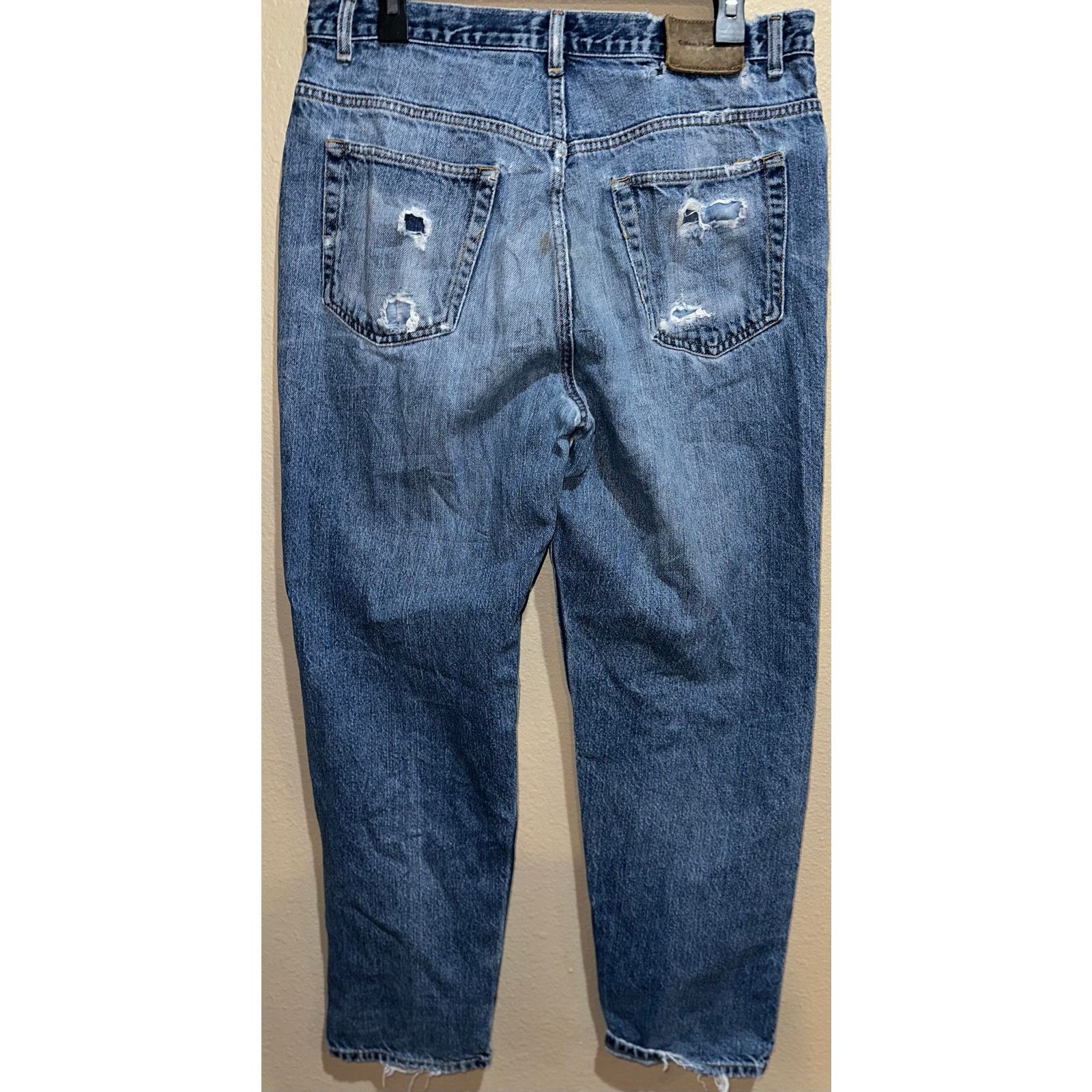 Calvin Klein Vintage Calvin Klein Jeans 34x30 Distressed Blue Denim Size US 34 / EU 50 - 2 Thumbnail