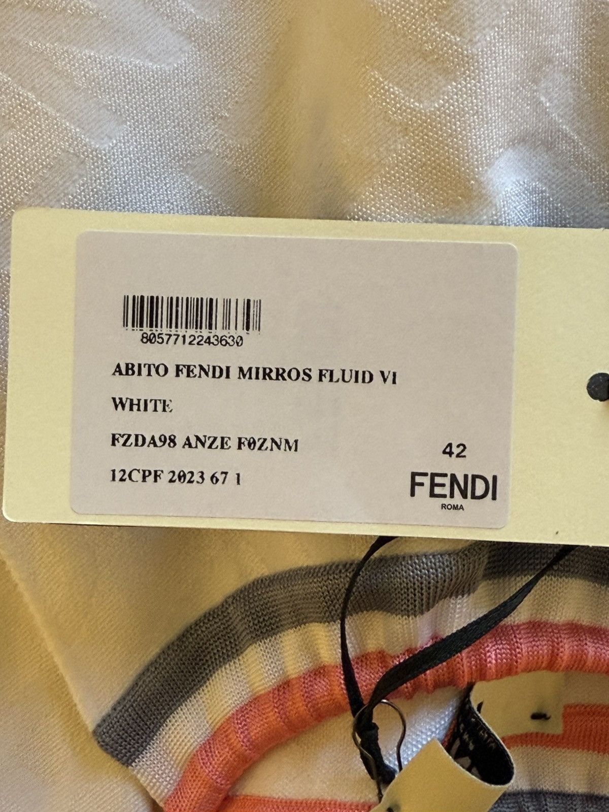 Fendi Fendi Halterneck Knitted Dress in Ivory Size M / US 6-8 / IT 42-44 - 8 Thumbnail