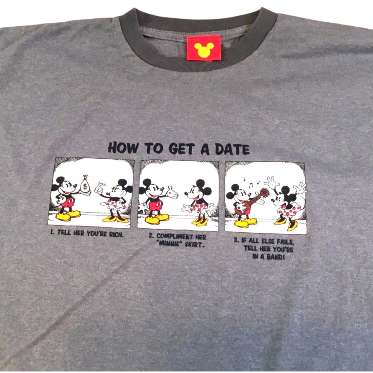 Disney Disney Mickey Minnie Mouse How to Get A Date T-Shirt Gray XL Size US XL / EU 56 / 4 - 2 Thumbnail