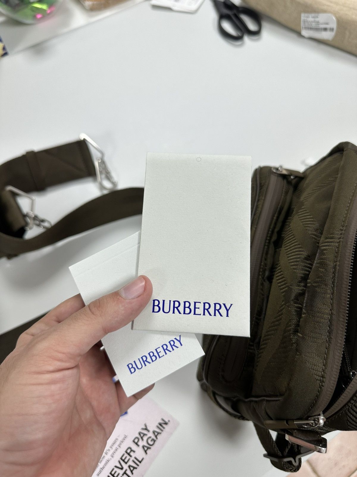 Burberry Burberry Checked Jacquard Zipped Shoulder Bag Size ONE SIZE - 14 Thumbnail