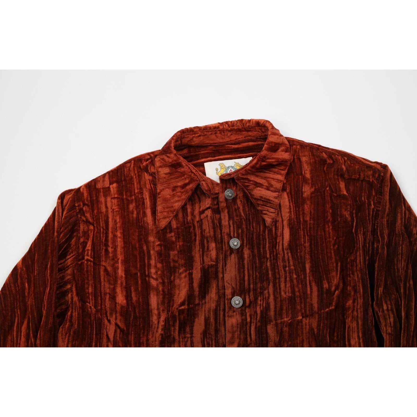 Vintage Vintage 90s Streetwear Velour Velvet Button Shirt Pants Size US L / EU 52-54 / 3 - 3 Thumbnail