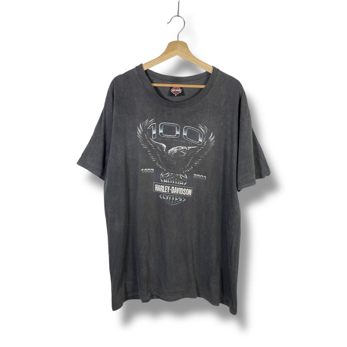 Harley Davidson × Vintage Vintage Harley Davidson 100 years Anniversary Fade Tee 🔥 Size US XL / EU 56 / 4 - 1 Thumbnail