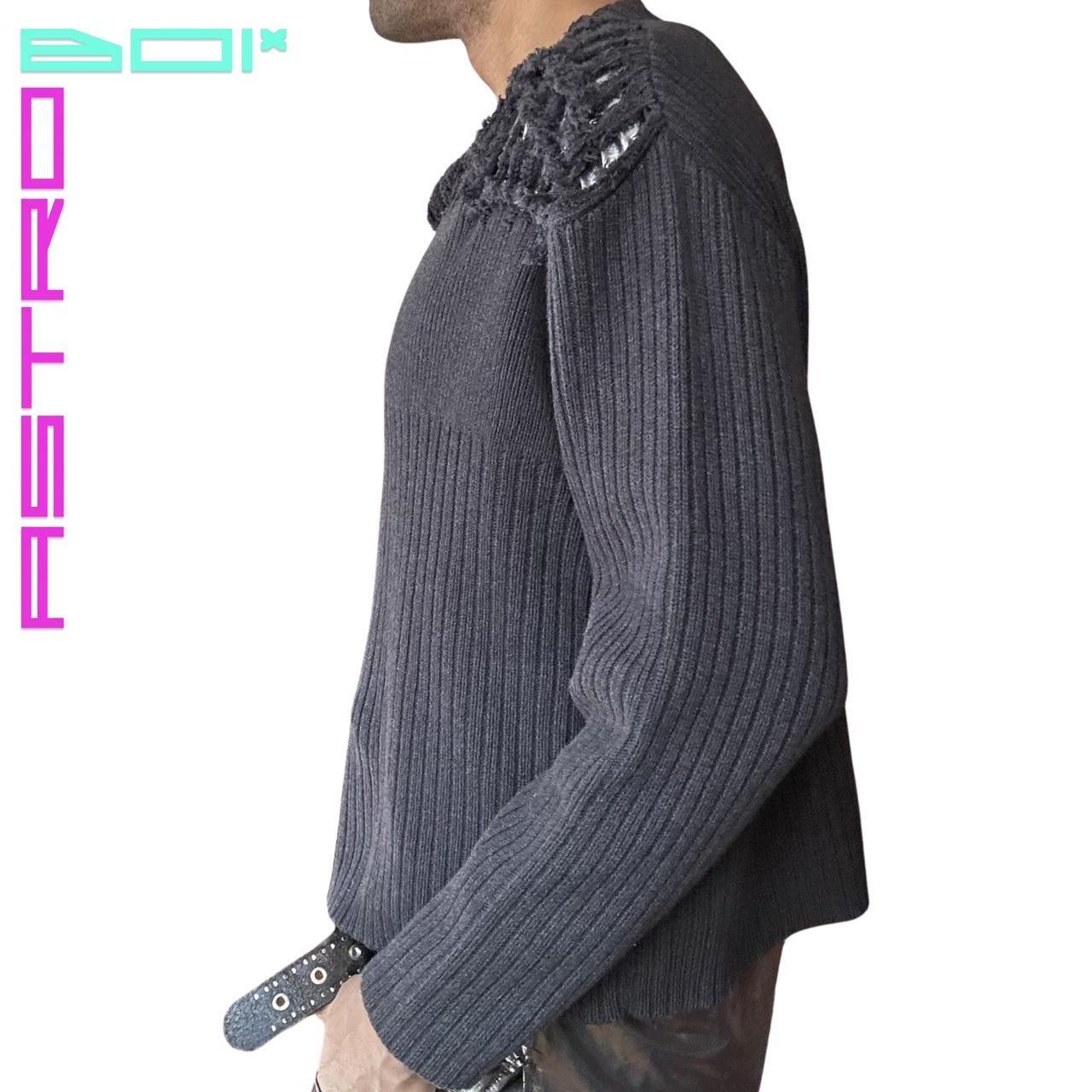 DKNY ASTROBOI* DKNY JEANS Gray Braided Twist Chunky Sweatern- XL Size US XL / EU 56 / 4 - 5 Thumbnail