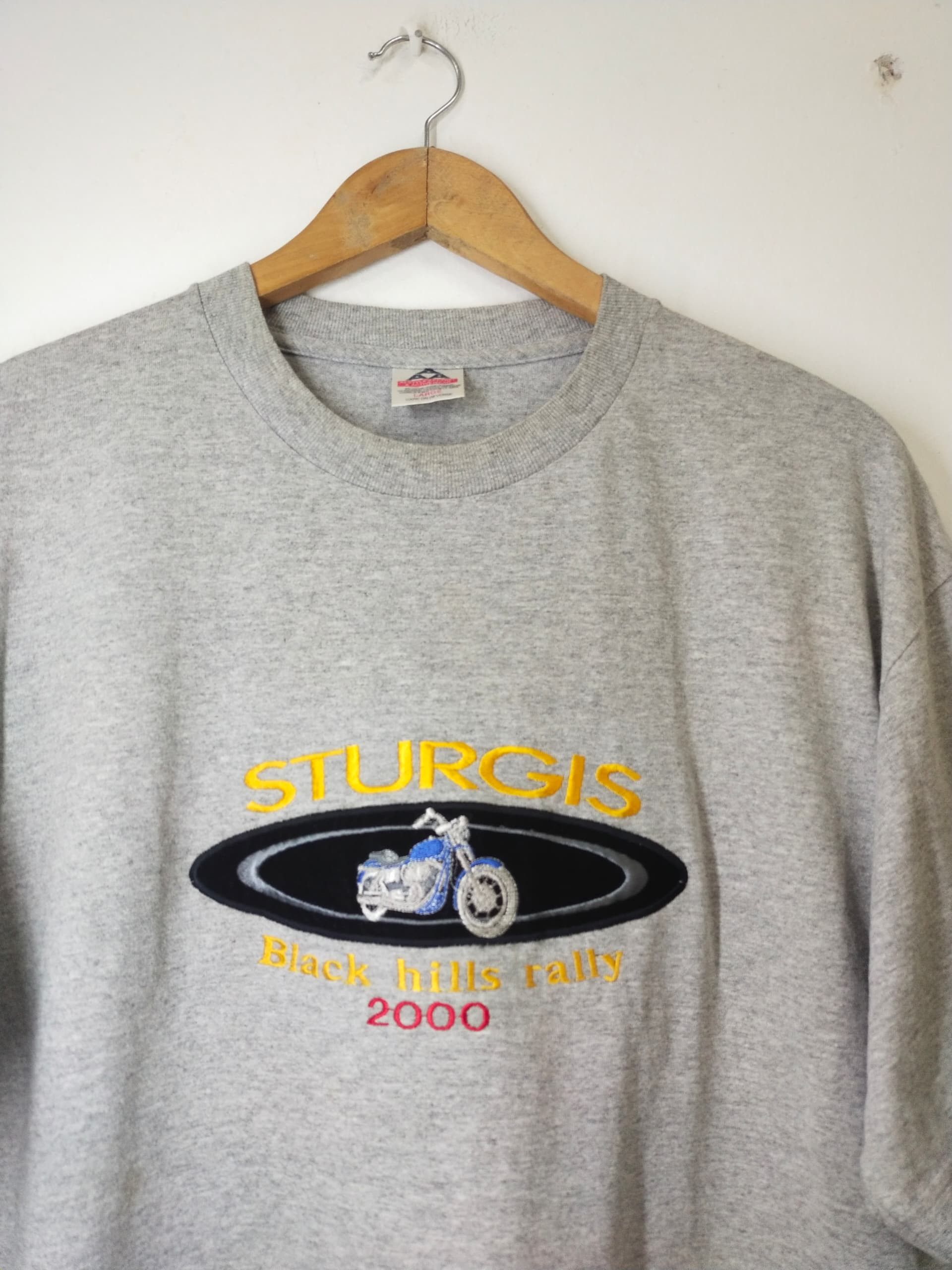 Harley Davidson Vintage 2000 Sturgis Motorcycle embroidery logo tee Size US L / EU 52-54 / 3 - 2 Thumbnail