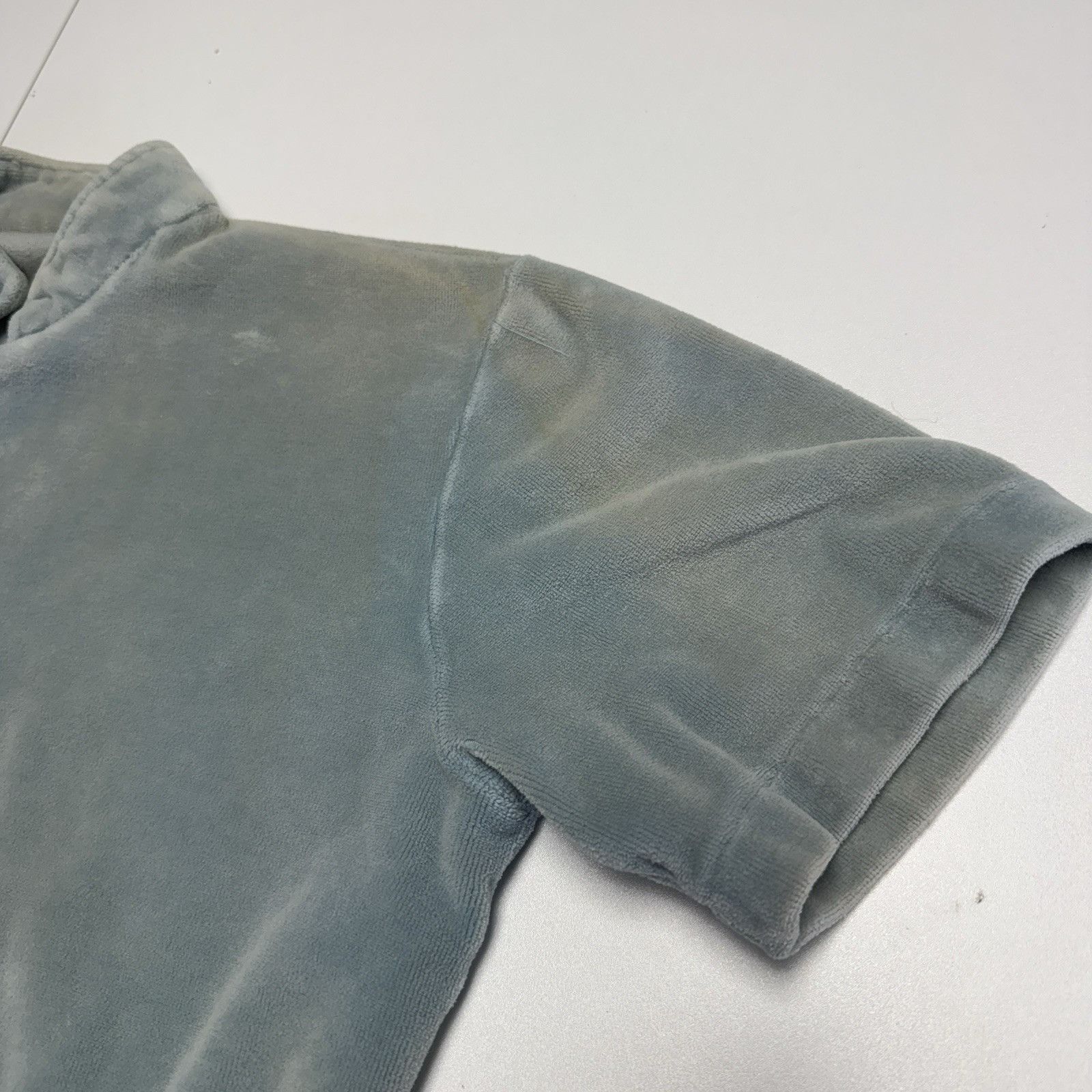 Vintage Vintage Velour Sweatshirt 1980s Short Sleeve 1/4 Zip Size M / US 6-8 / IT 42-44 - 6 Thumbnail