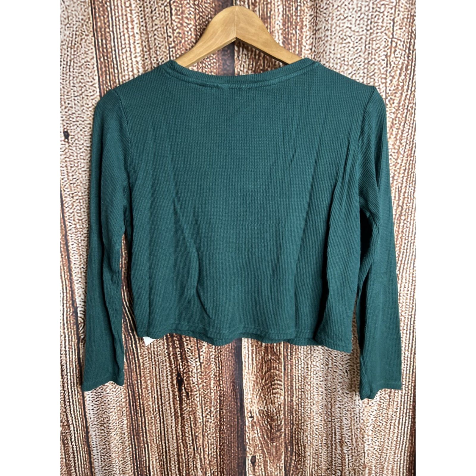 Vintage Posh Peanut T-Shirt Women’s XS Green Thermal Pajama Top Christmas Size XS / US 0-2 / IT 36-38 - 3 Thumbnail