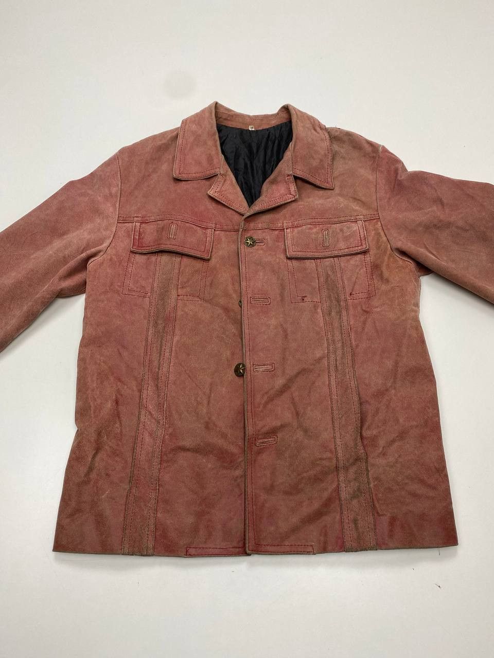 Vera Pelle Vintage Brick Red Suede Jacket 48 (M/L) Italy 90s Size US M / EU 48-50 / 2 - 3 Thumbnail