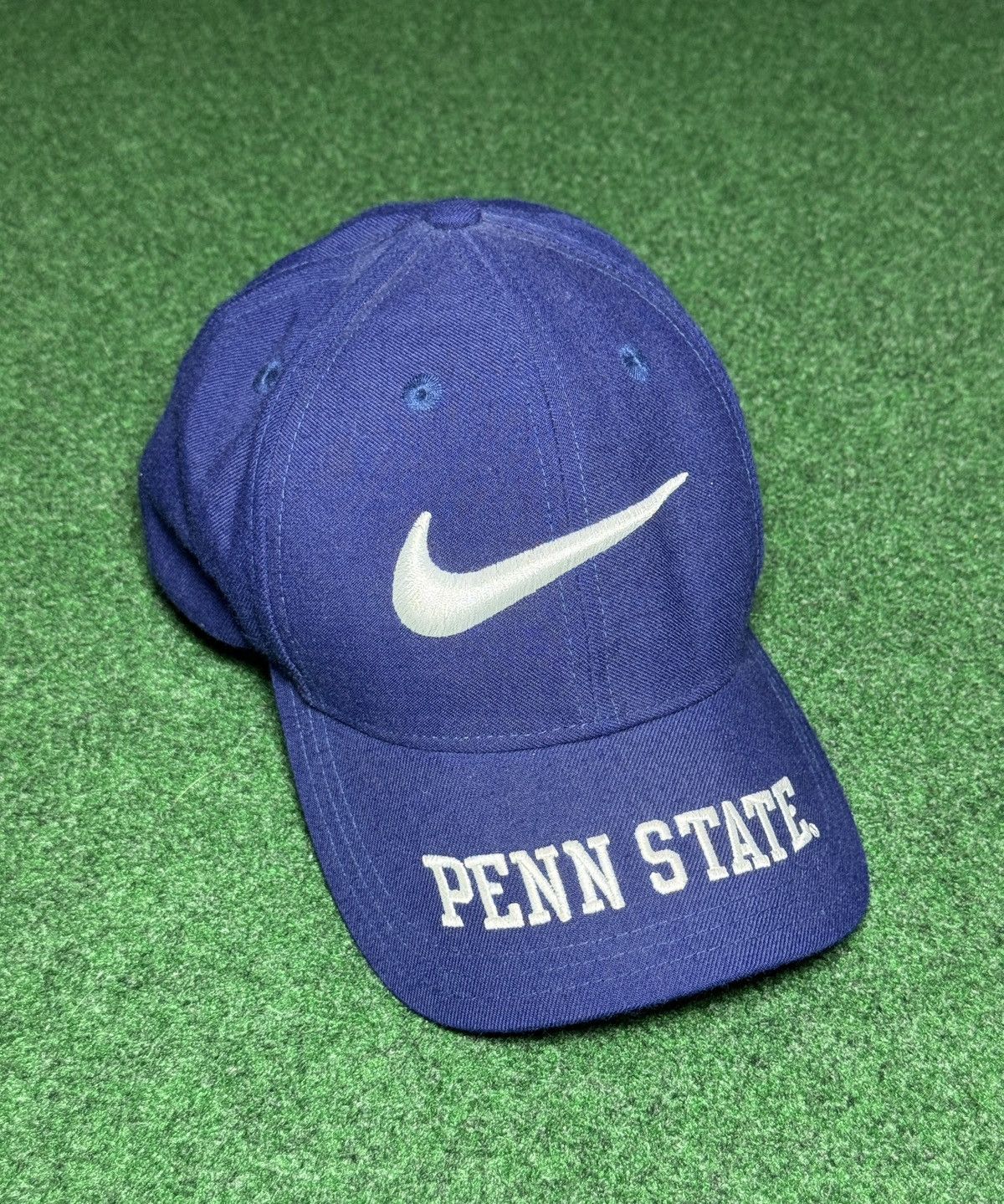 Nike Vintage 90s Penn State Nike Retro Snapback Blue Cap Hat Size ONE SIZE - 1 Thumbnail