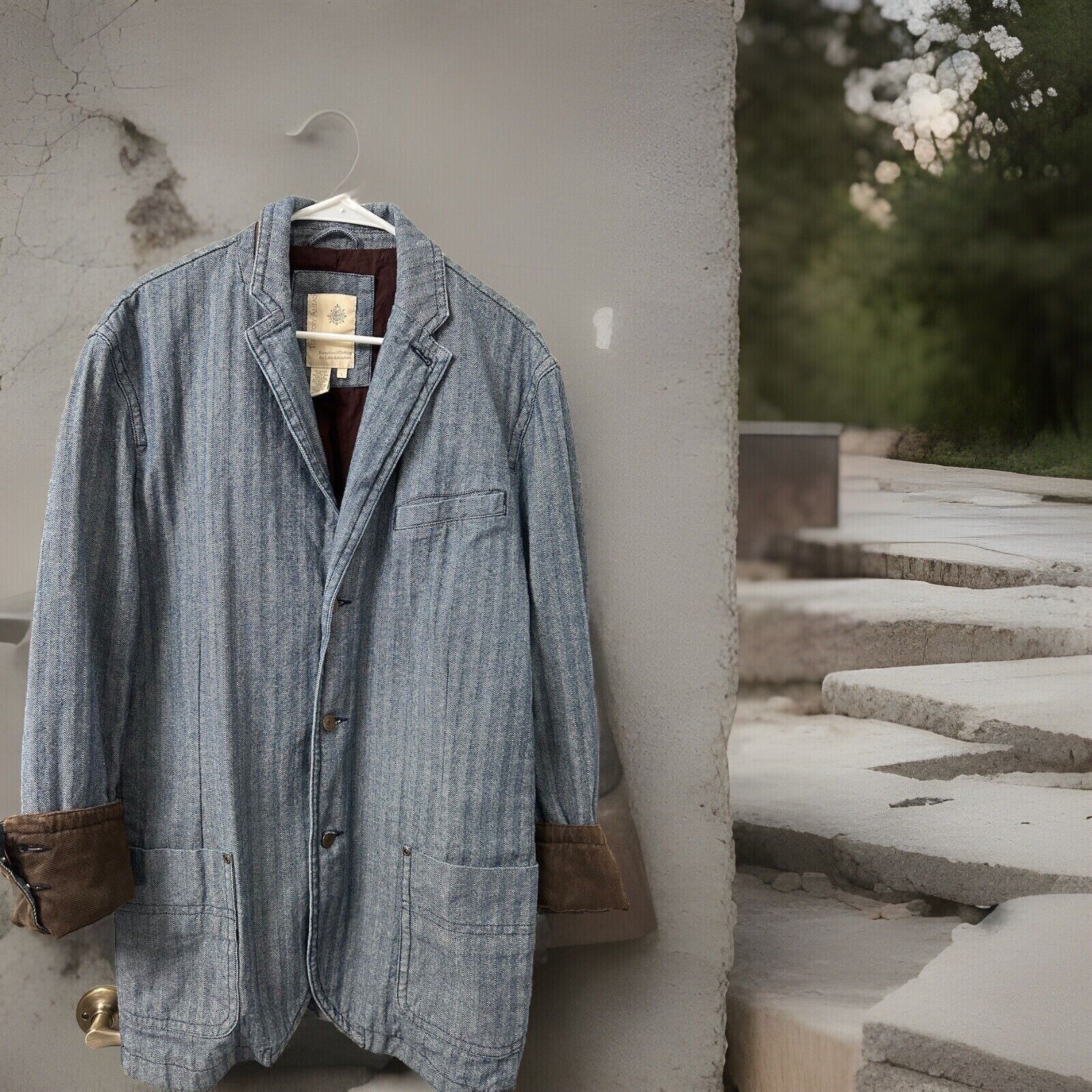 The Territory Ahead VTG TERRITORY AHEAD COTTON TWILL LINED BLUE BLAZER JACKET Size US L / EU 52-54 / 3 - 1 Thumbnail