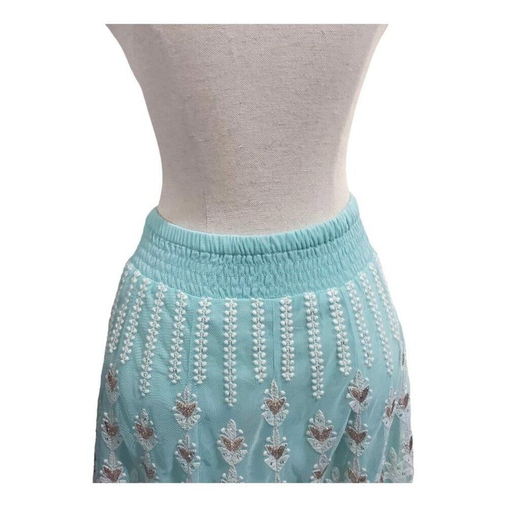 Designer CT1745 Soft Surroundings Analisa Lace & Embroidery Skirt M Size 32" / US 10 / IT 46 - 8 Thumbnail