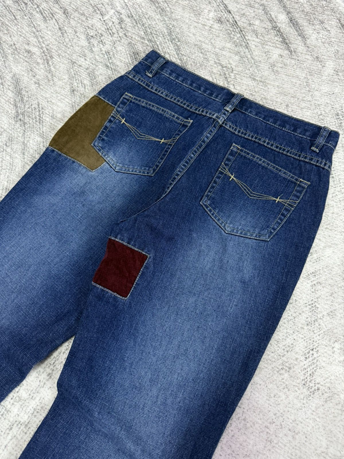 Japanese Brand × Tornado Mart Tornado Mart Style Patch Work Flared Jeans Route 66 Size US 28 / EU 44 - 16 Thumbnail