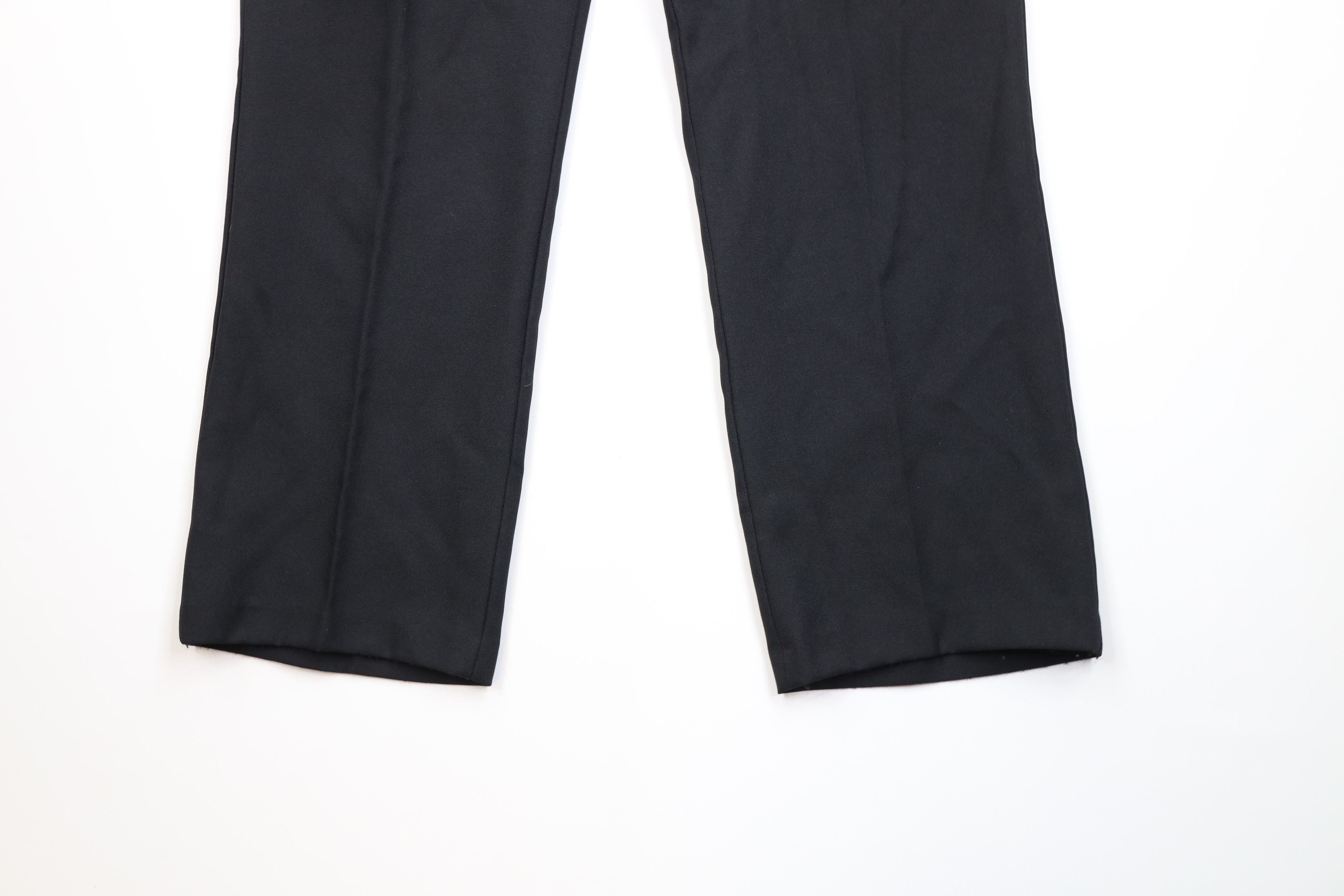 Vintage Vintage 70s Streetwear Knit Wide Leg Chino Pants Black USA Size US 40 / EU 56 - 4 Thumbnail