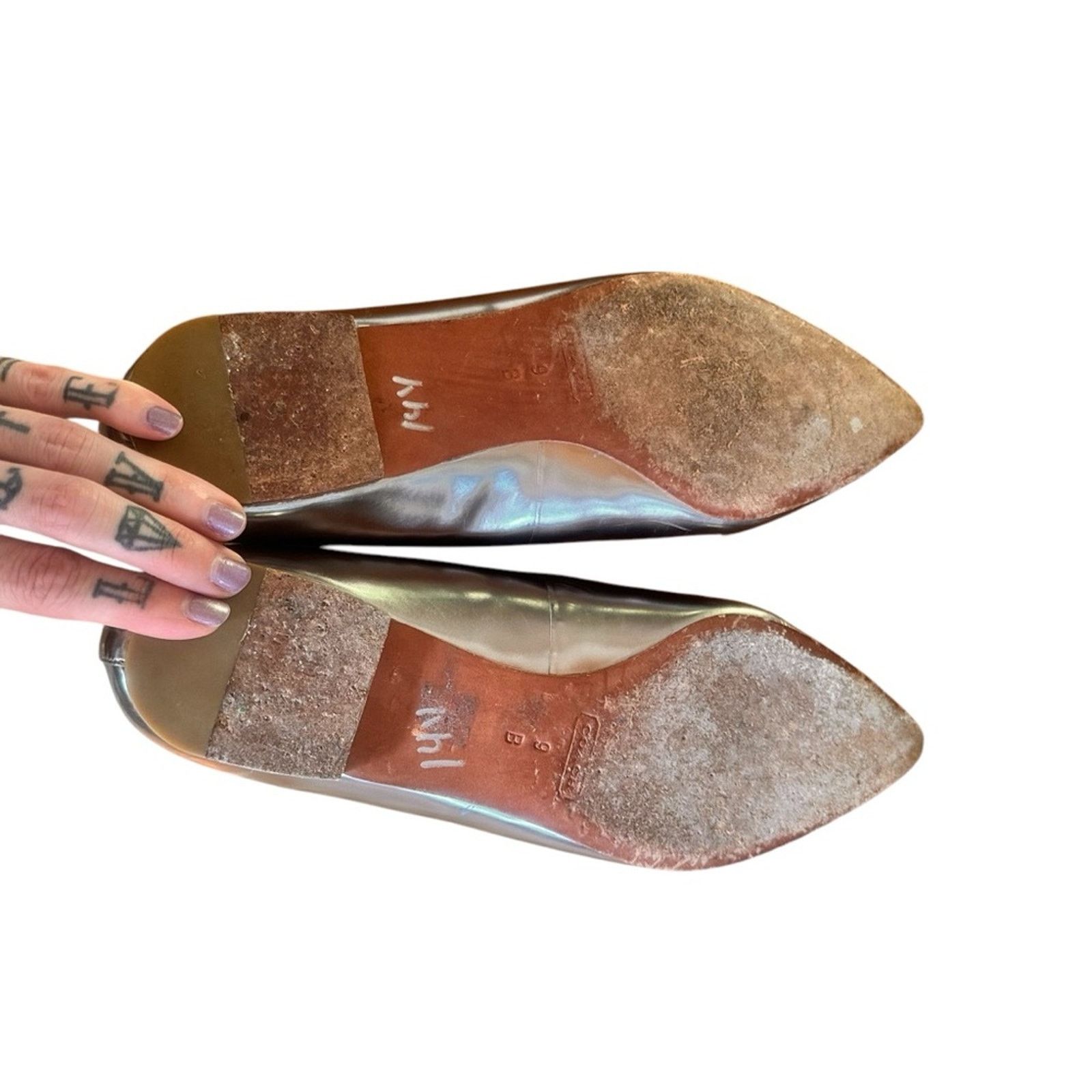 Coach Coach Tabitha Mirror Metallic Penny Loafers – Silver –Size 9 Size US 9 / IT 39 - 7 Thumbnail