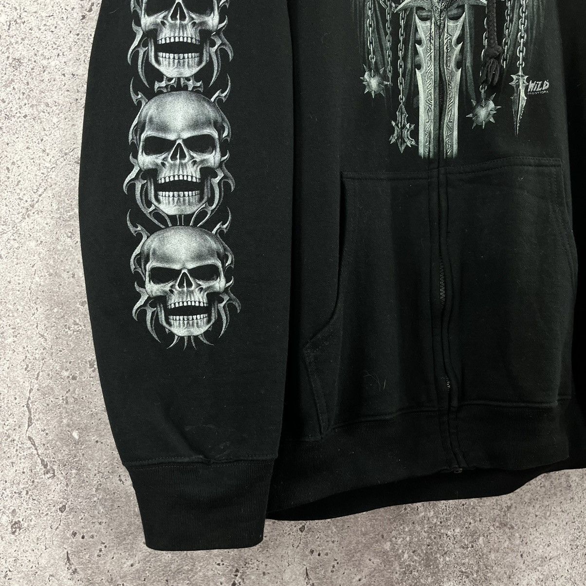 Other Vintage Wild Skulls Hoodie Neon Logo Gothic Street Style Size US XL / EU 56 / 4 - 2 Thumbnail