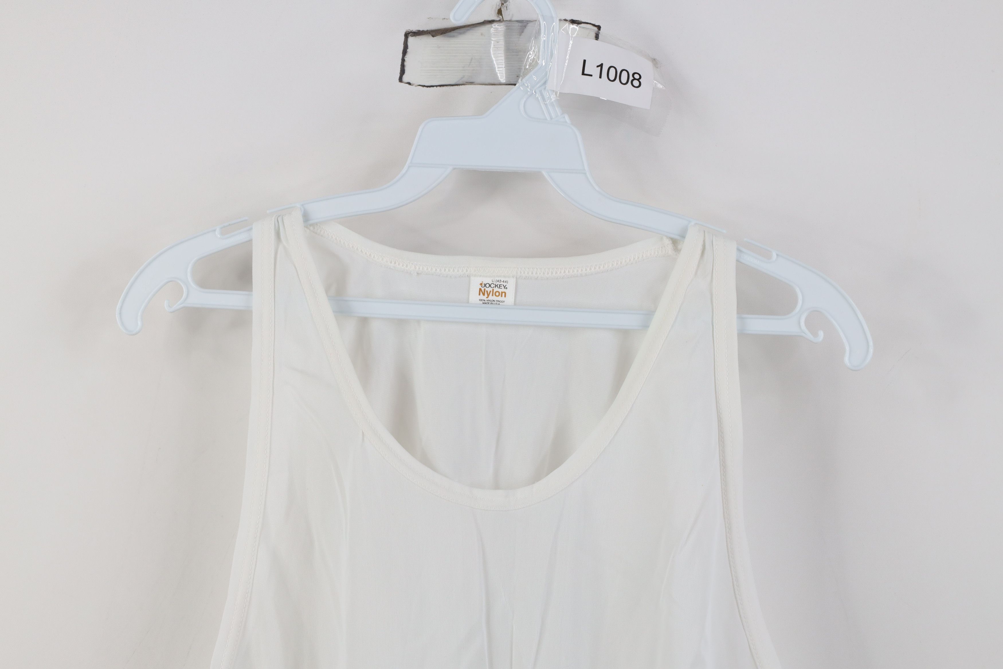 Vintage Vintage 70s Streetwear Tank Top T-Shirt White Nylon USA Size US L / EU 52-54 / 3 - 2 Thumbnail