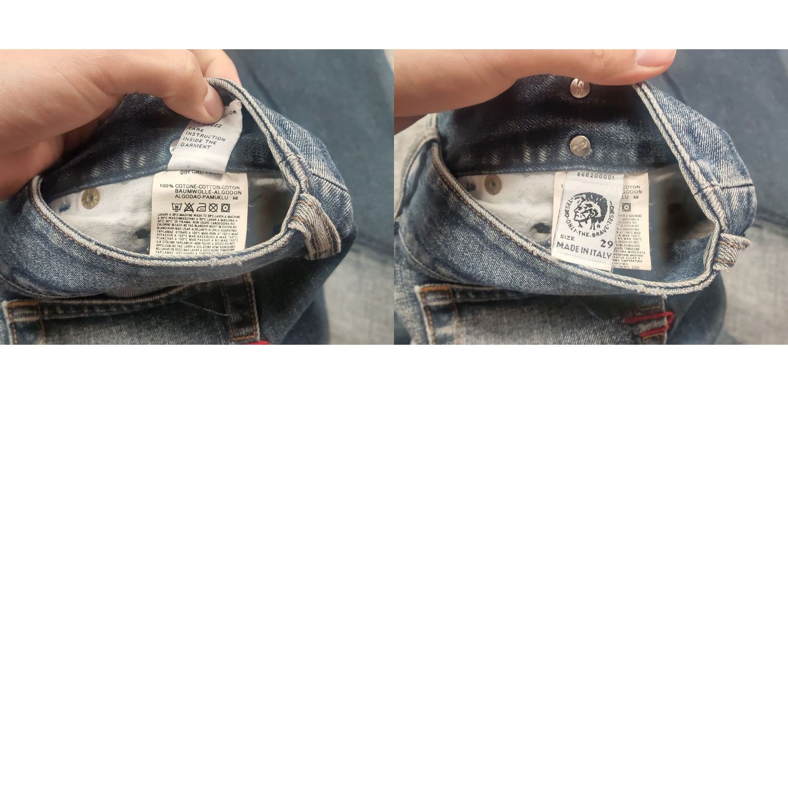 Diesel Vintage Diesel cherock jeans low Rise Belted Flared bootcut dark wash Y2K Opium Size 29" - 10 Thumbnail