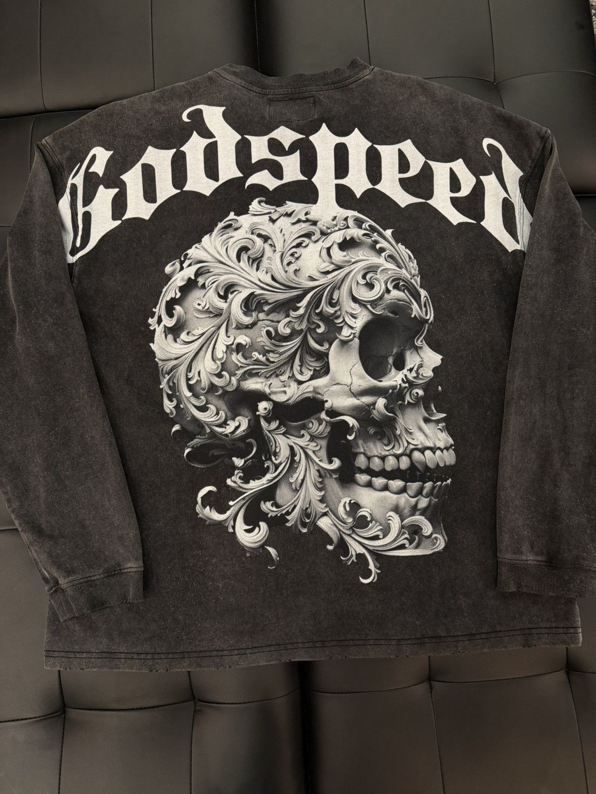 Godspeed Size XL - GodSpeed FloralSkull L/S Tee Black Size US XL / EU 56 / 4 - 5 Thumbnail
