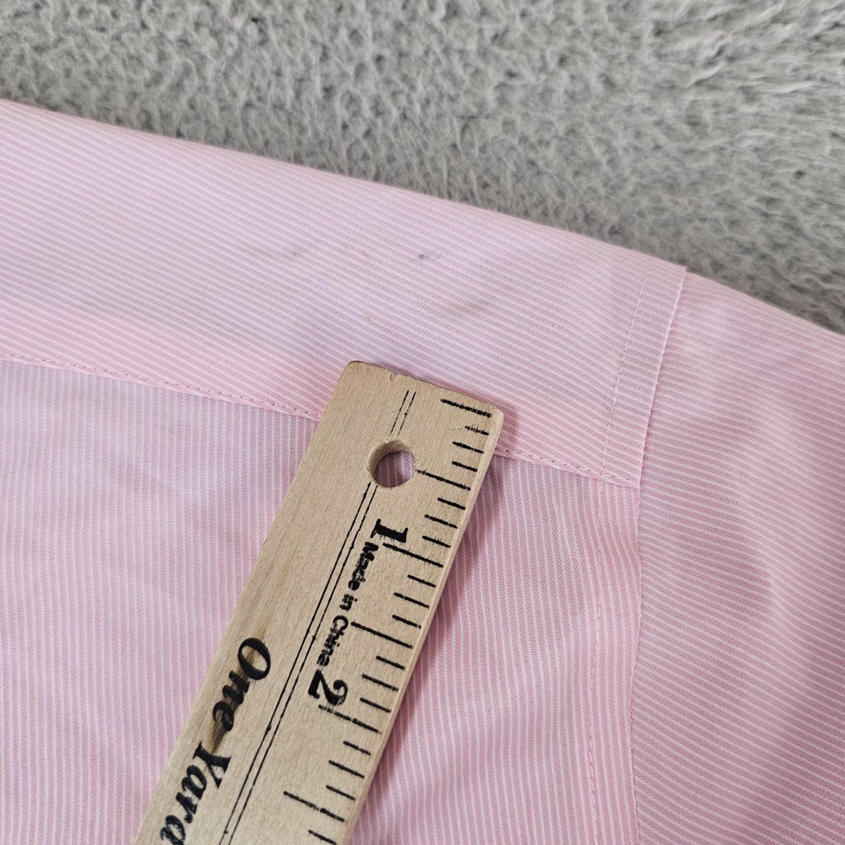 Stafford Stafford Shirt Mens XL 17.5 34/35 Pink Pinstripe 365 Comfort Stretch Fitted Size US XL / EU 56 / 4 - 4 Thumbnail