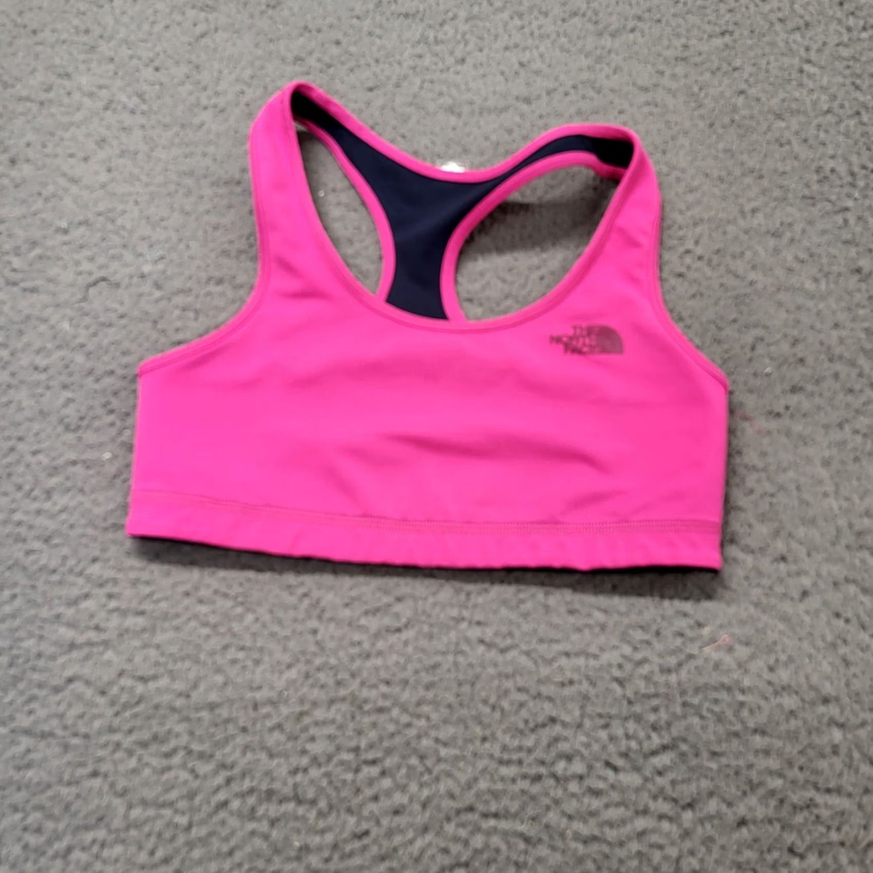 The North Face The North Face Reversible Sports Bra Womens S Gray Hot Pink Racerback Active Gym Size ONE SIZE - 3 Thumbnail