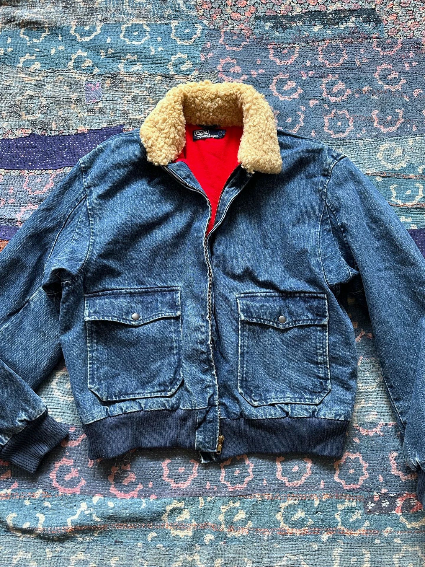 Polo Ralph Lauren Polo Ralph Lauren G1 Denim & Wool Paneled Blue Vintage M Size US M / EU 48-50 / 2 - 1 Thumbnail