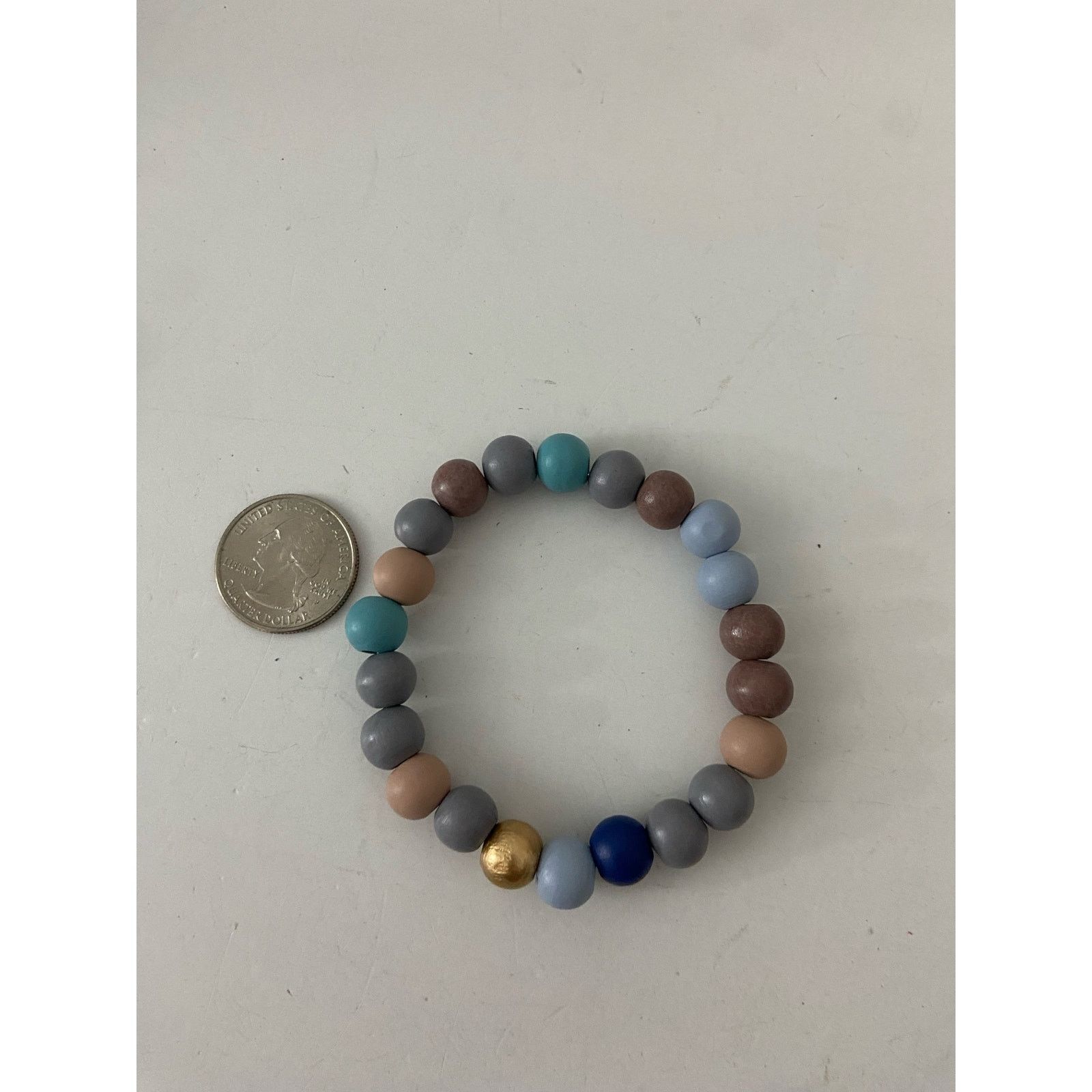 Handmade Colorful wood bead bracelet Size ONE SIZE - 5 Thumbnail