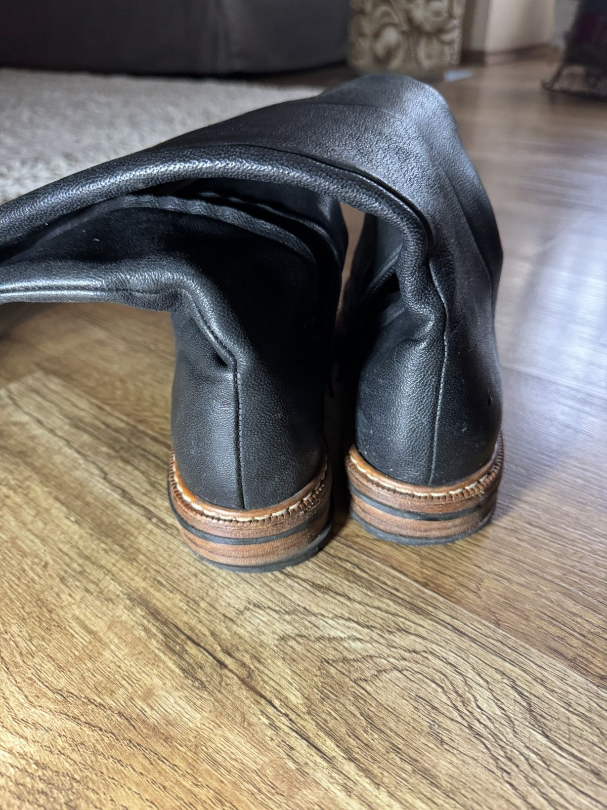 Maison Margiela Maison Margiela Black Leather Zip Boots | Lug Sole Size US 9 / IT 39 - 5 Thumbnail
