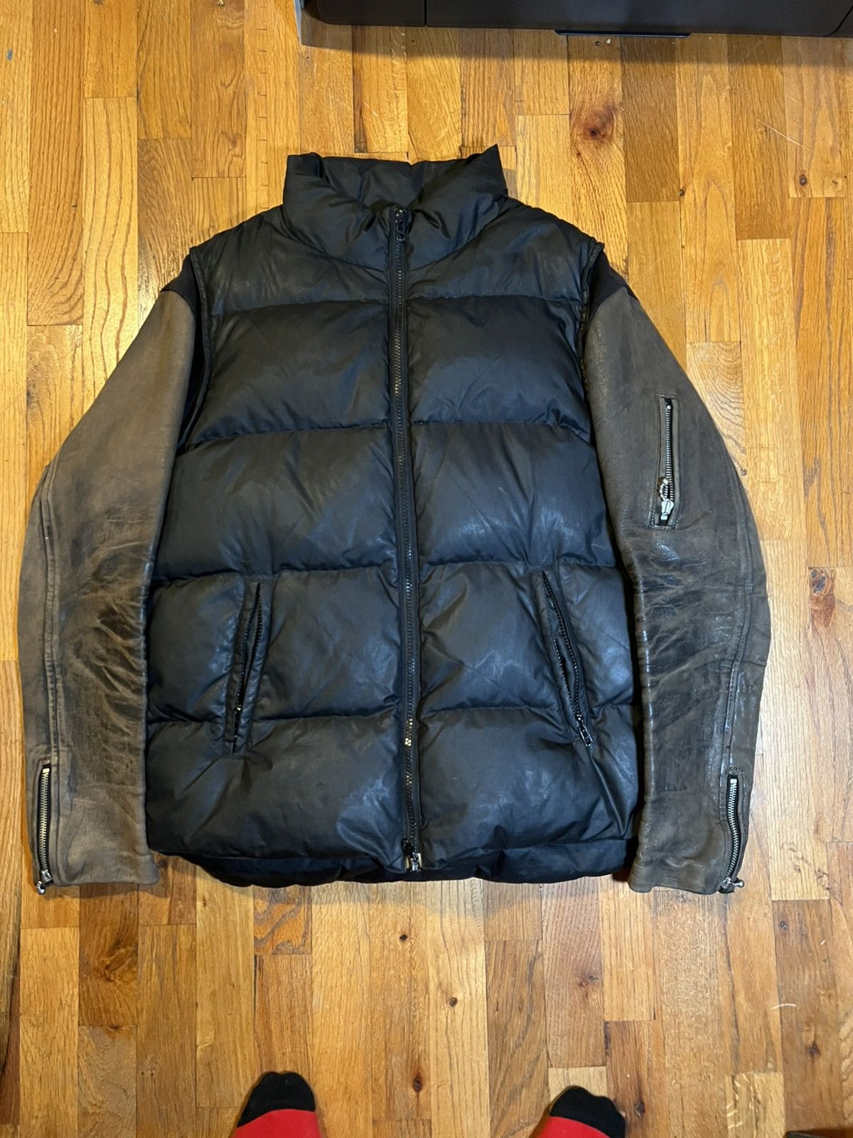 Undercover Undercover Leather Sleeve Down Jacket Size US L / EU 52-54 / 3 - 5 Thumbnail